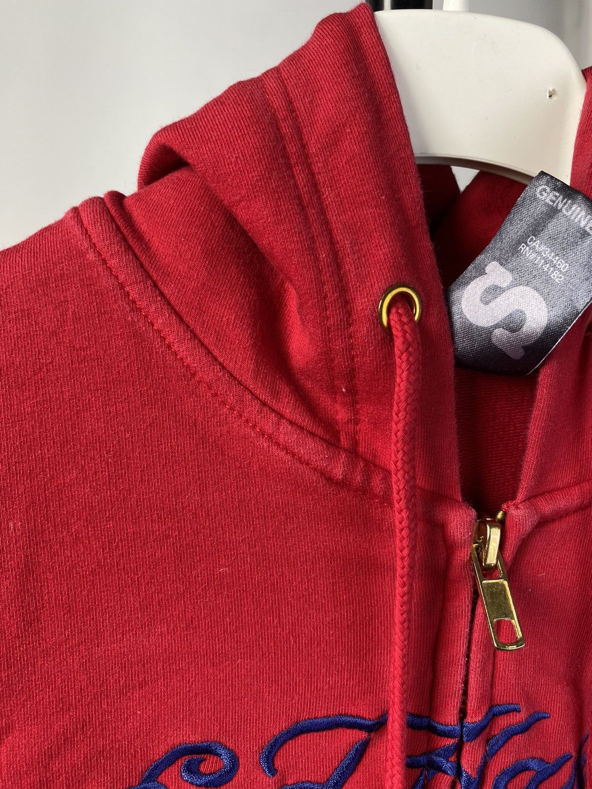 Ed Hardy 🔥Ed Hardy Gothic Tribal Avant Garde Red Hoodie Small wom Size S / US 4 / IT 40 - 16 Thumbnail