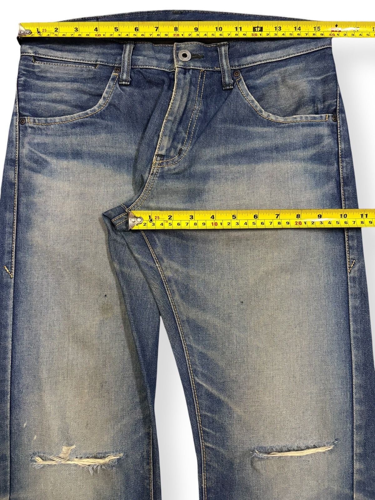 Johnbull Vintage Japanese Brand Johnbull Blue Faded Distressed Jeans Size US 31 - 13 Thumbnail