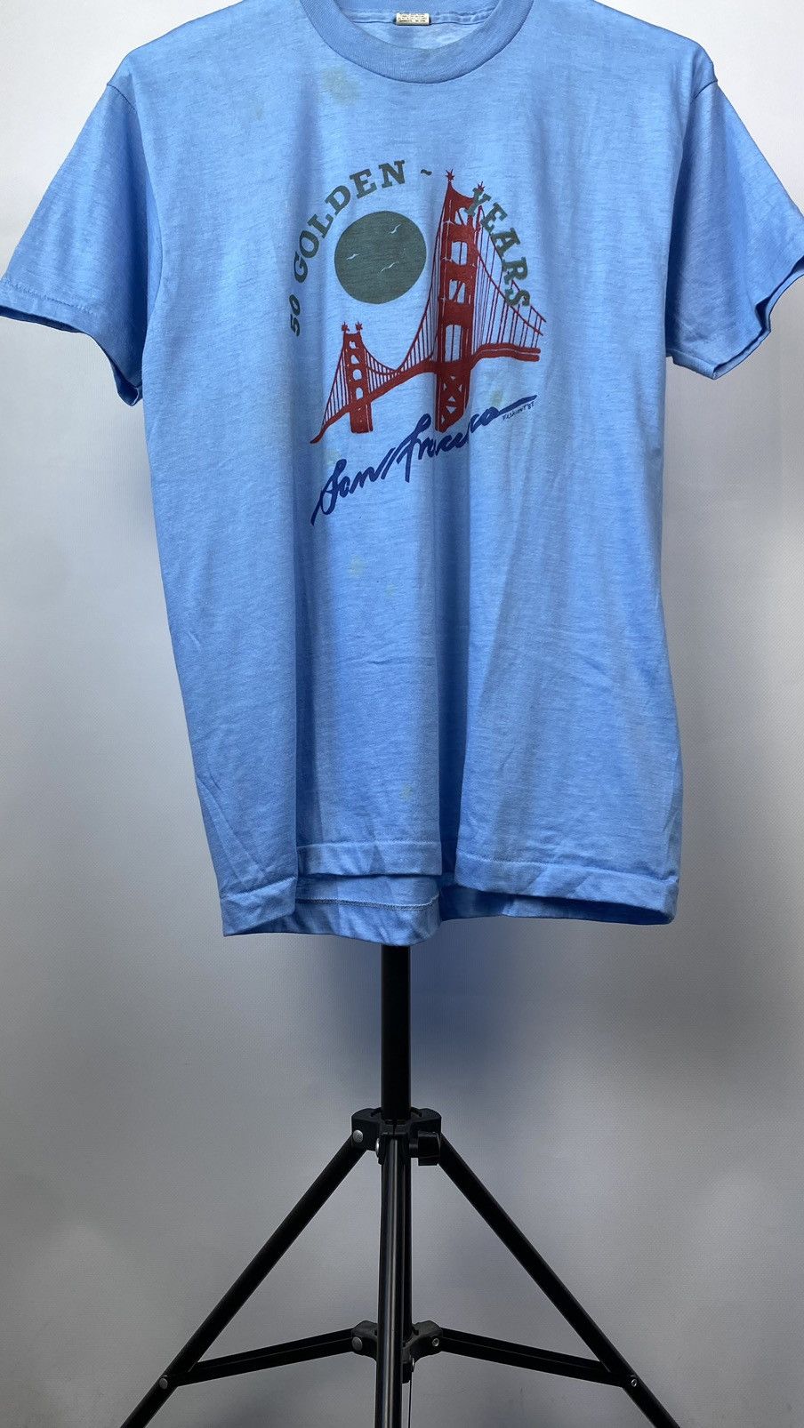 Vintage Crazy Vntg 1987s USA 50 Golden Years San Francisco t-shirt Size US L / EU 52-54 / 3 - 3 Thumbnail