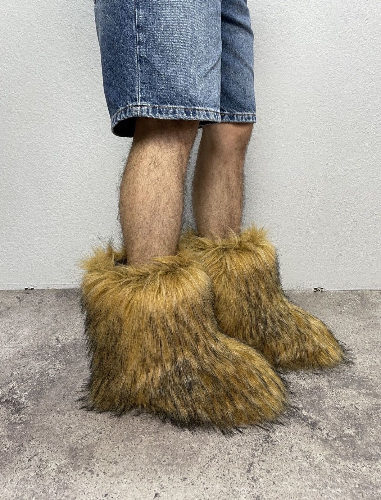 If Six Was Nine Vintage Y2K Balenciaga Style Fur Faux Leather Biker Boots Size US 9 / EU 42 - 6 Thumbnail