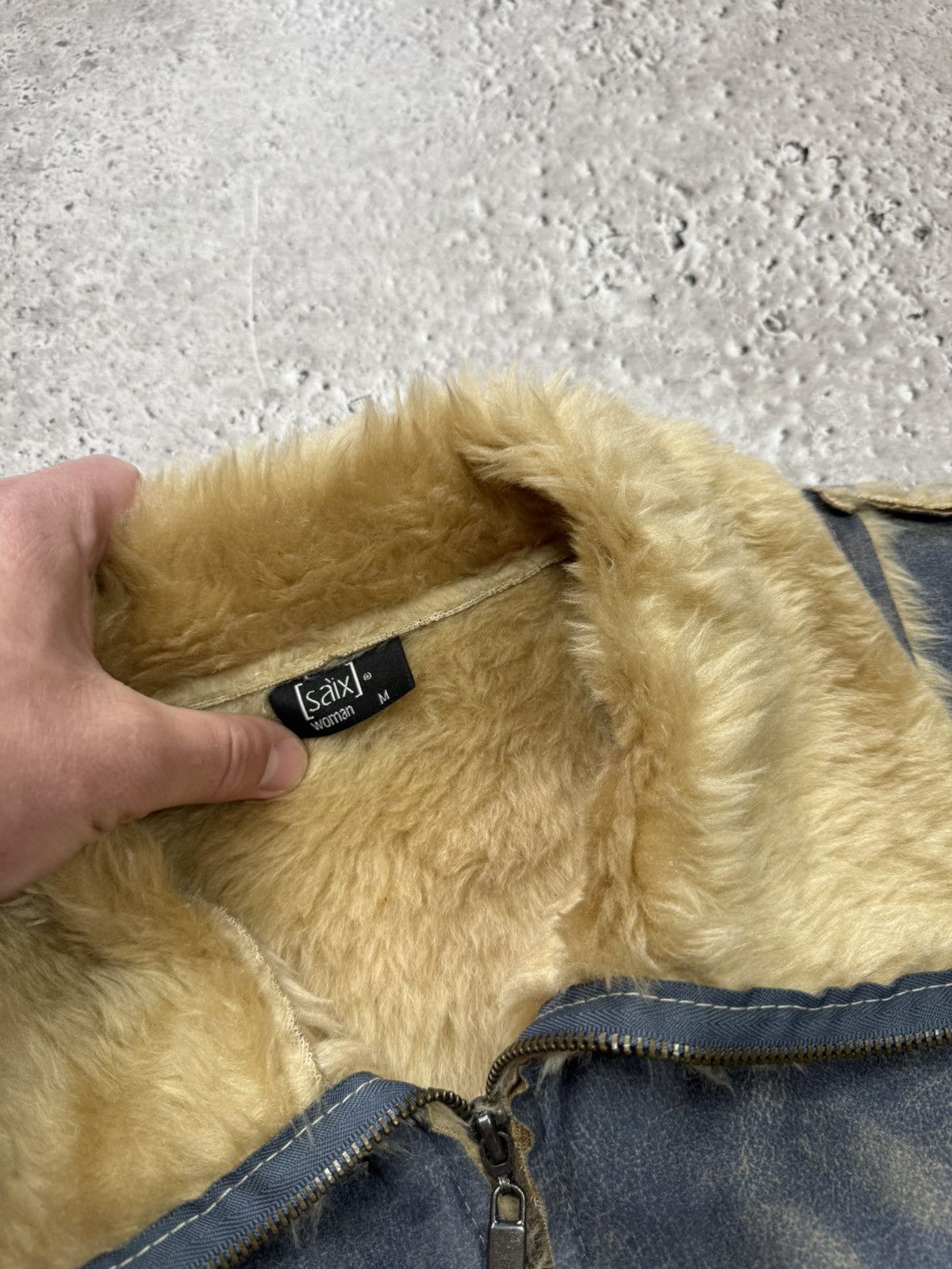 Other Saix Womens Faux Shearling Jacket Fur Lined Zip Coat Size M Size M / US 6-8 / IT 42-44 - 6 Thumbnail