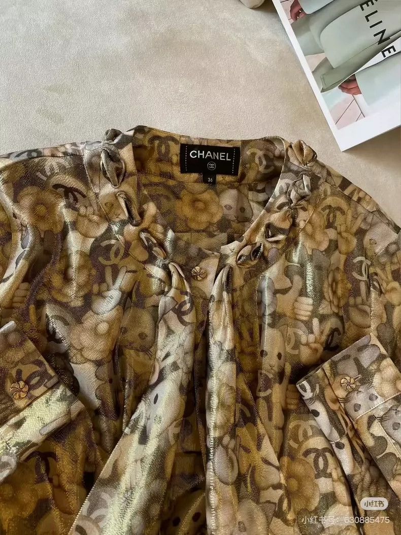 Chanel Chanel The out-of-print golden cat shirt Size XS / US 0-2 / IT 36-38 - 8 Thumbnail