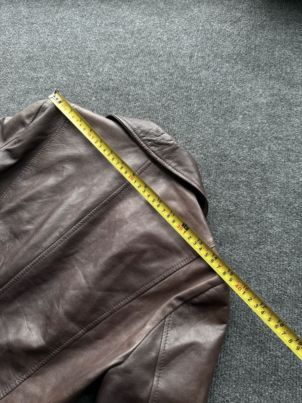 Leather 🚨 LEATHER BROWN BLAZER JACKET WOMEN LUXURY OLD MONEY Size M / US 6-8 / IT 42-44 - 13 Thumbnail