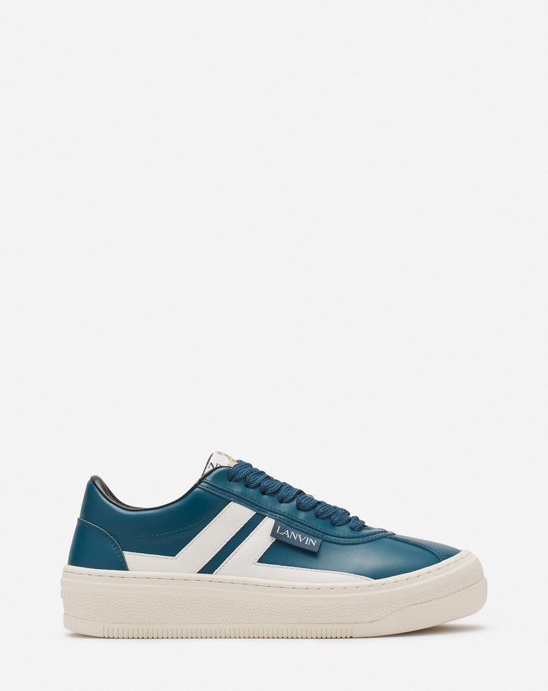 os11x0226 Cash Leather Sneakers In Blue/White