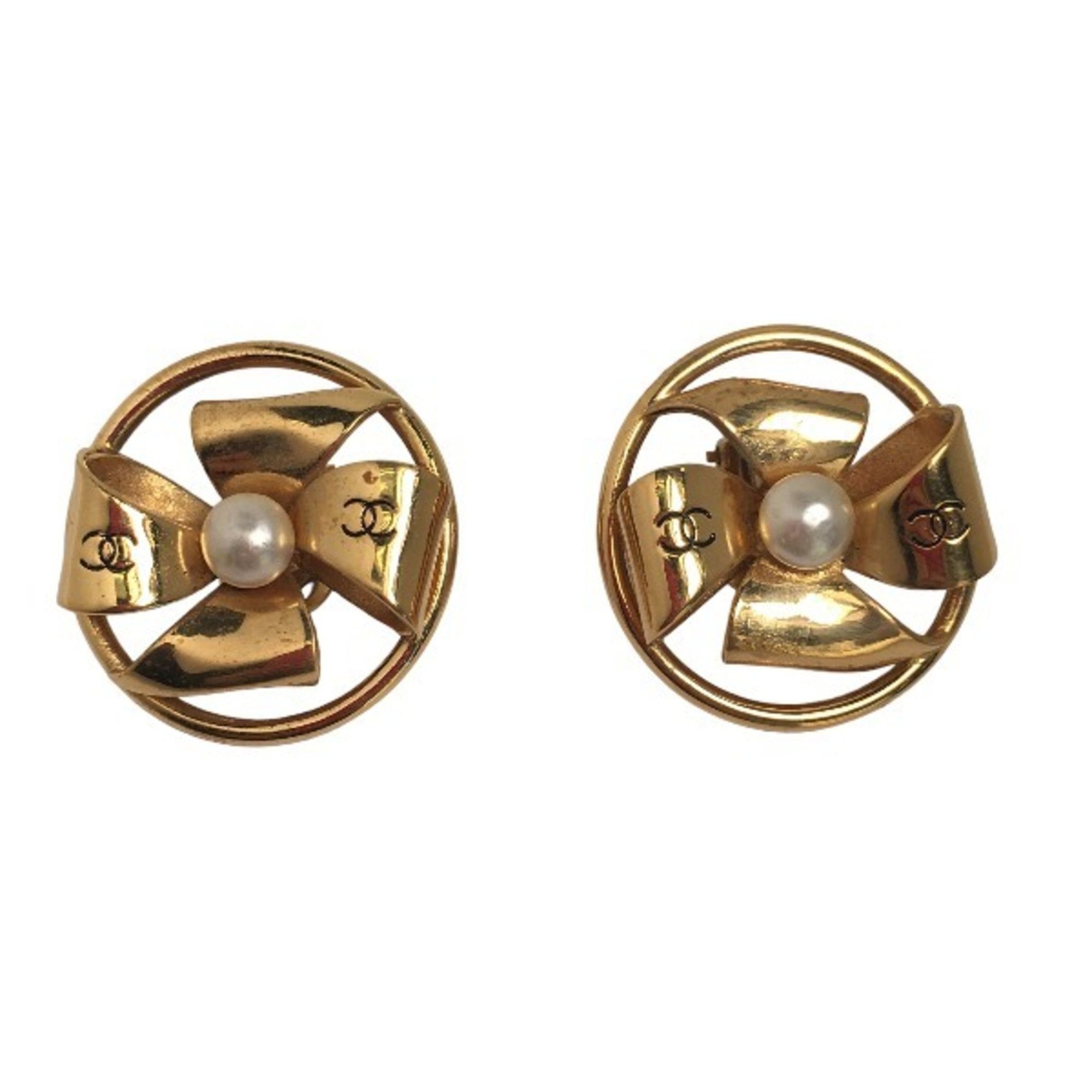 image of Chanel Earrings Here Mark Gold, Women's