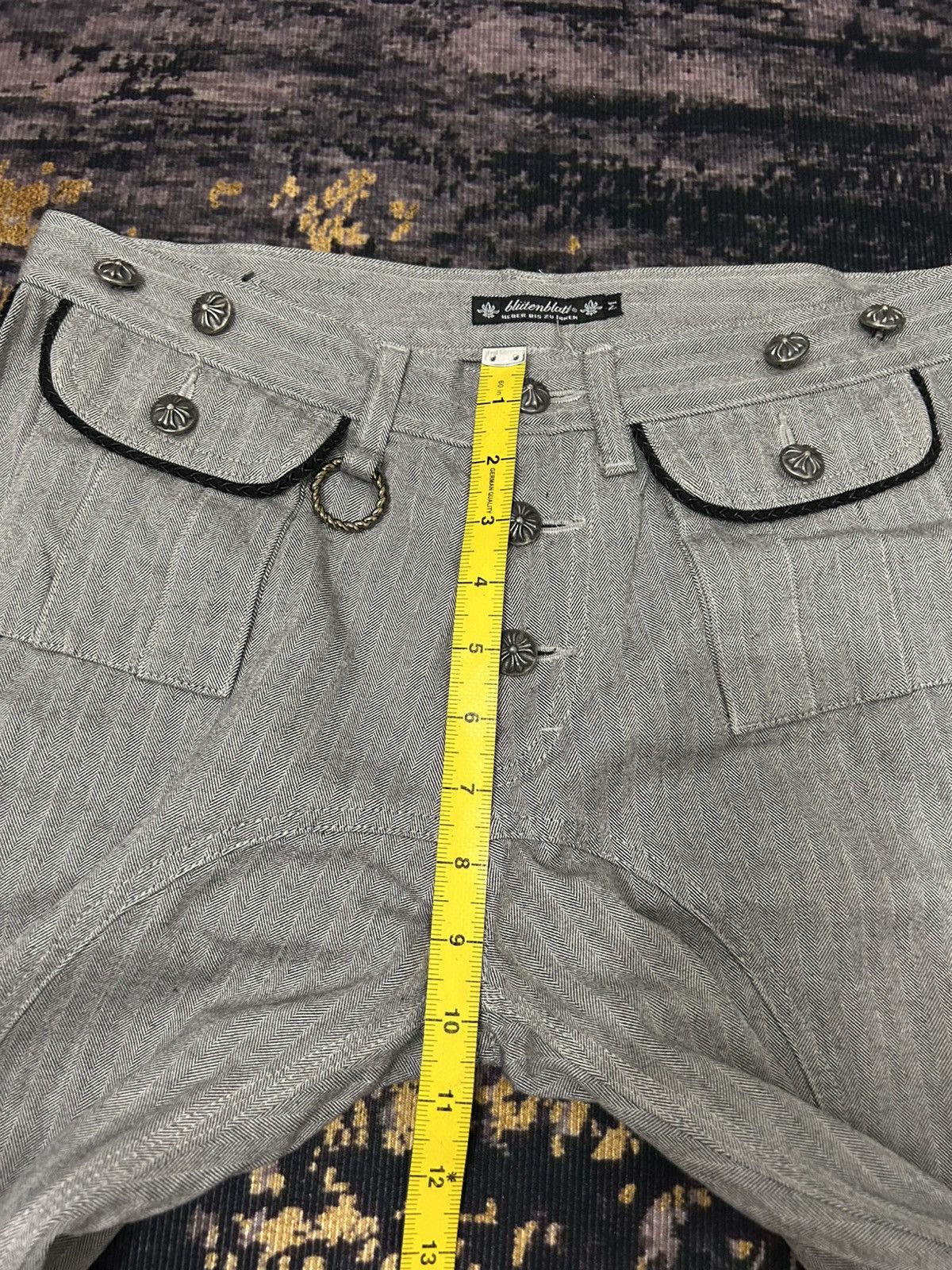 Tornado Mart Japanese Brand Blutenblatt Cross Button Flare Pants Size US 32 / EU 48 - 20 Thumbnail