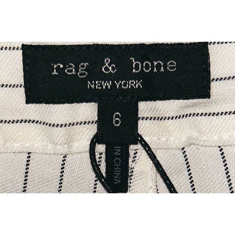 Rag & Bone NWT rag & bone Logan Stripe Wide Linen Cotton Jeans 28X31 Size 28" / US 6 / IT 42 - 6 Thumbnail