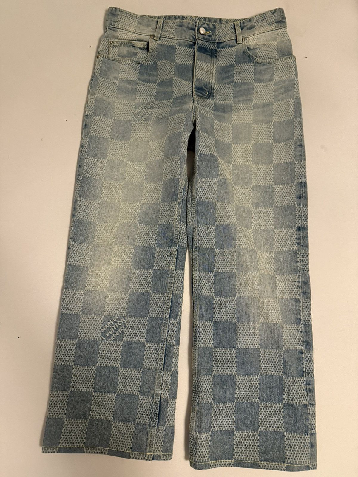 Louis Vuitton Louis Vuitton Damier Denim Skate Pants Size US 33 - 2 Thumbnail
