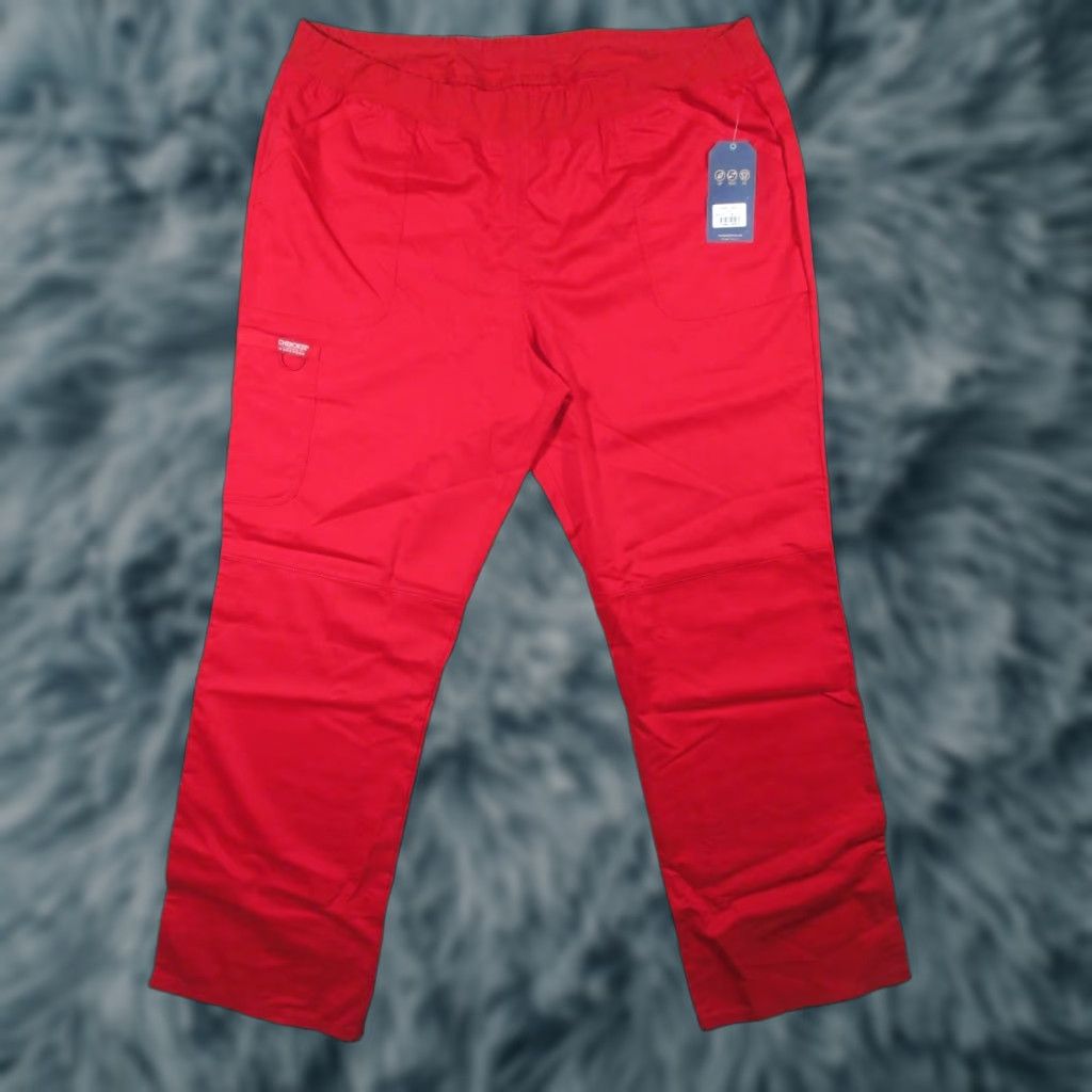 Cherokee Cherokee Workwear Scrub Pants Men's 2XL Red Solid Modern Classic NWT NEW Size US 39 - 1 Thumbnail