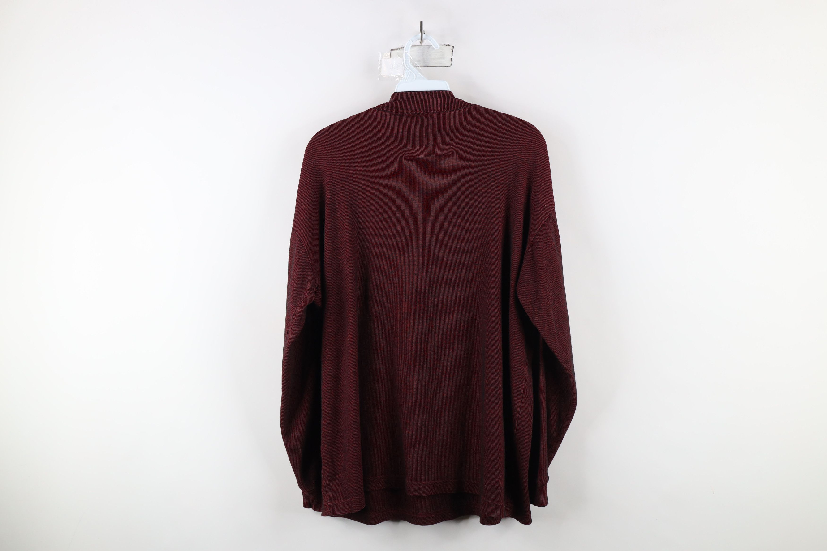 Vintage Vintage 90s Streetwear Knit Mock Neck Long Sleeve T-Shirt Size US L / EU 52-54 / 3 - 11 Thumbnail