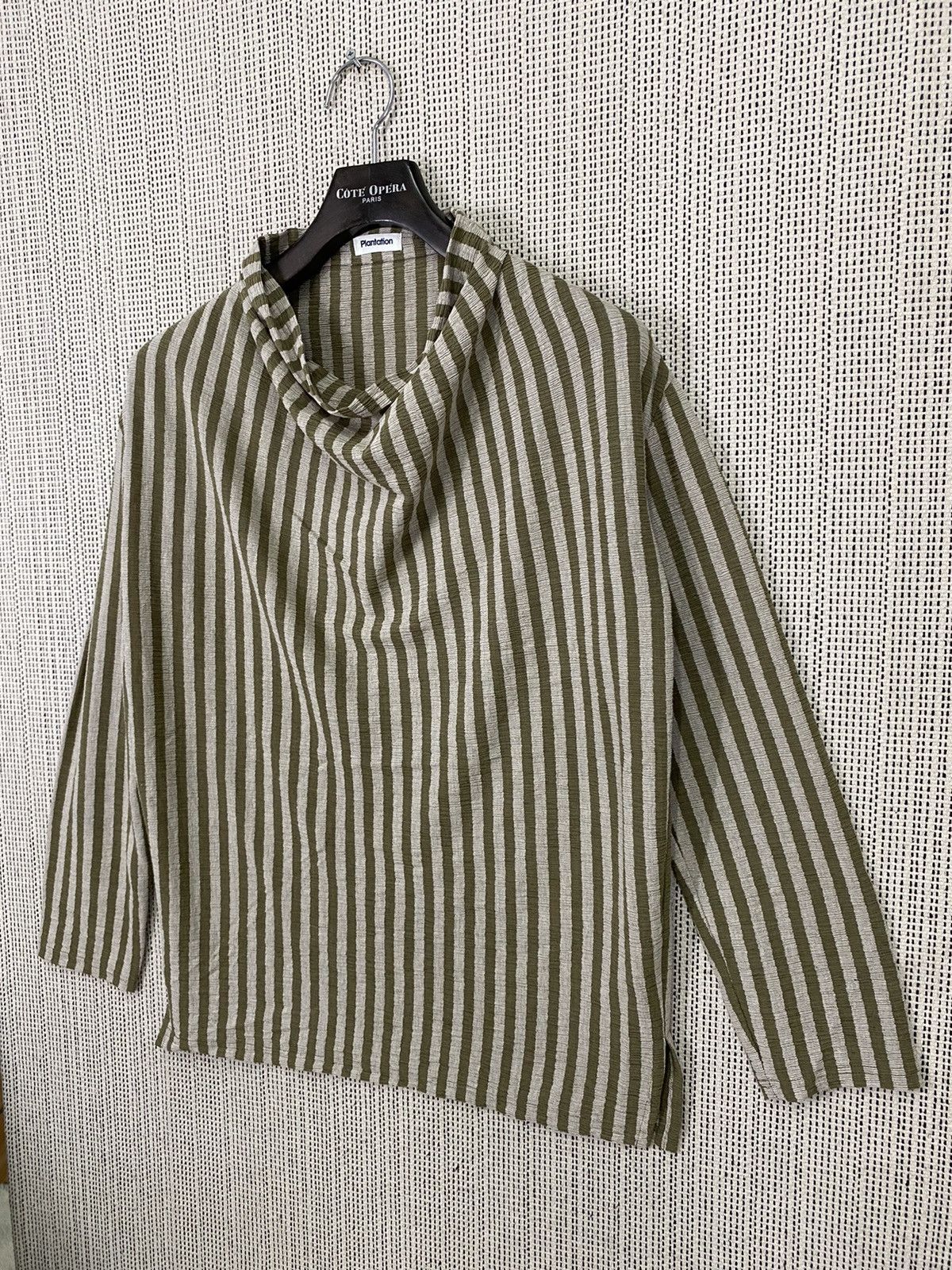 Designer × Issey Miyake × Japanese Brand Vintage Issey miyake platation shirt striped pleats style Size M / US 6-8 / IT 42-44 - 10 Thumbnail