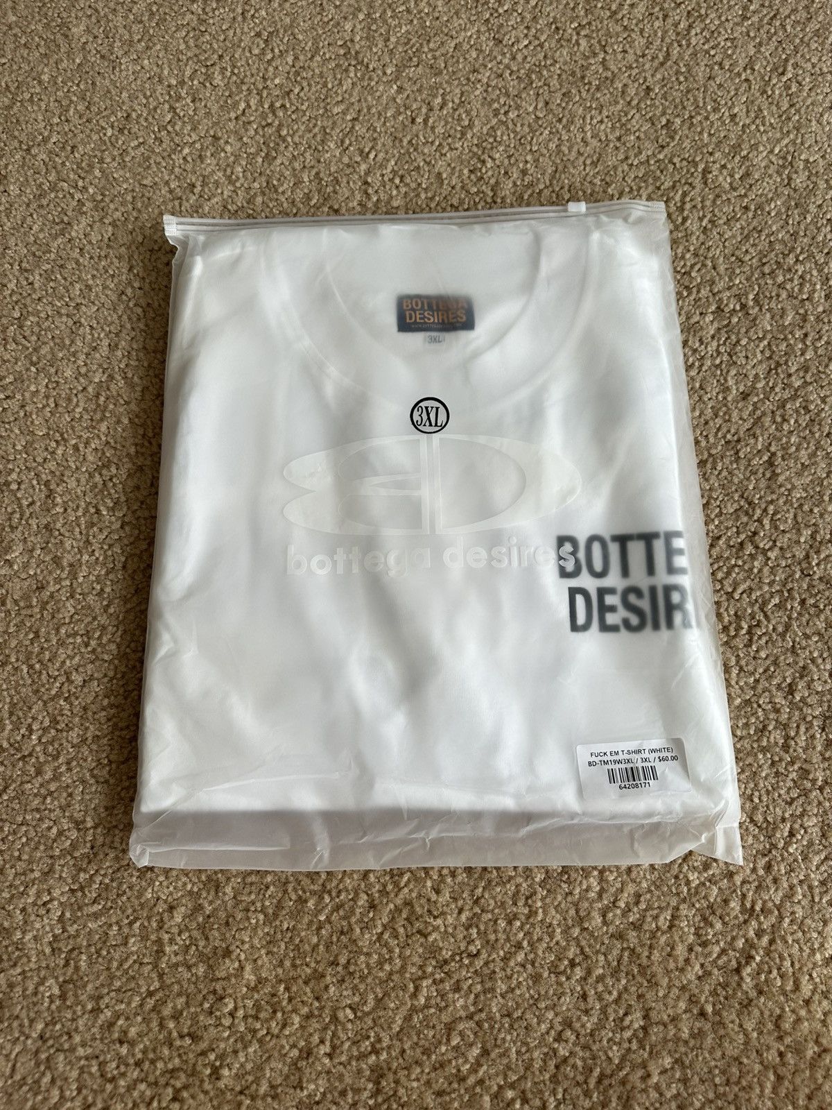 Bottega Desires 3XL Bottega Desires Fuck Em White TShirt Size US XXL / EU 58 / 5 - 9 Thumbnail