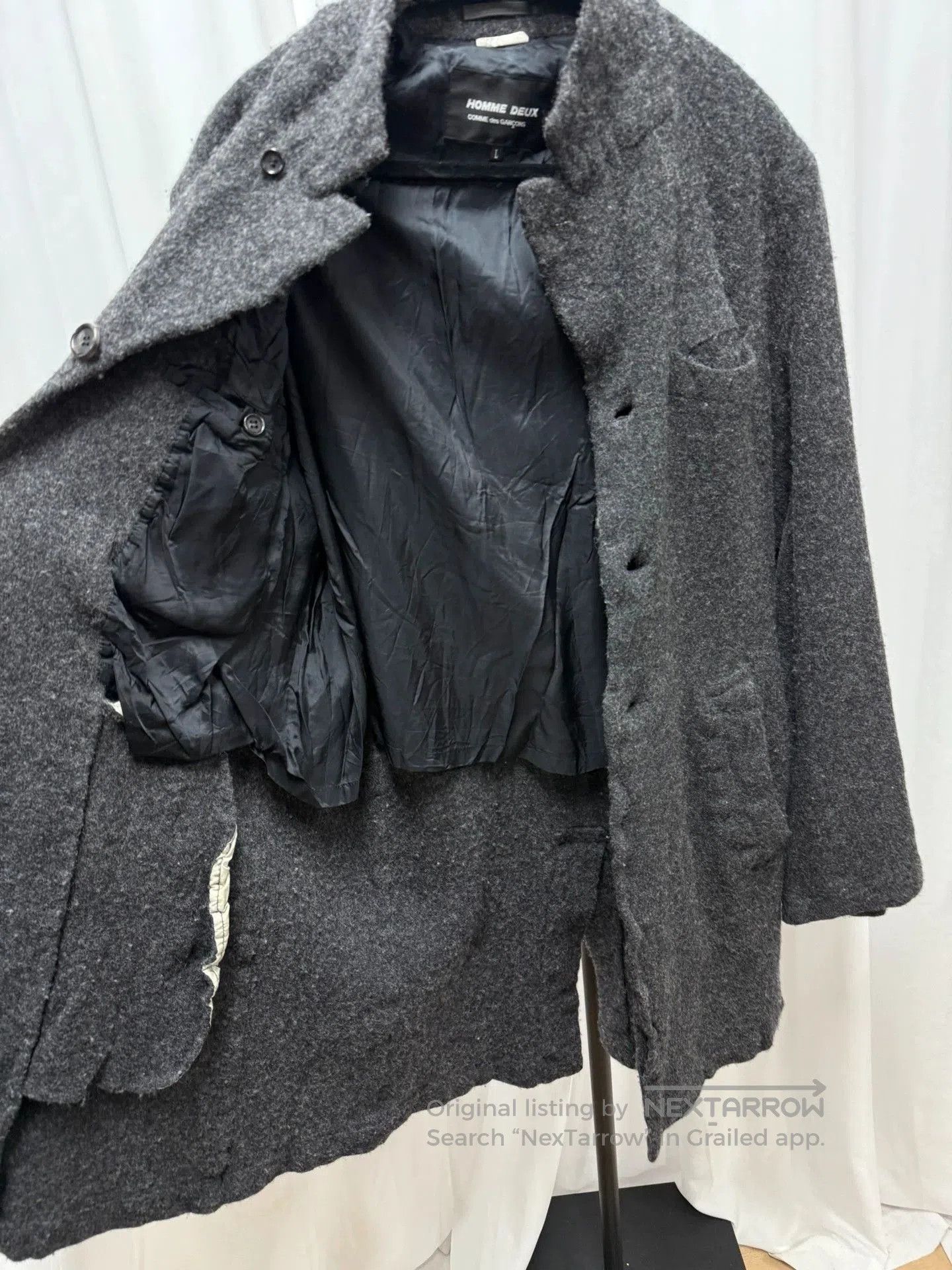 Comme des Garcons Comme des Garcons Homme Deux Wool Coat. Size US L / EU 52-54 / 3 - 7 Thumbnail