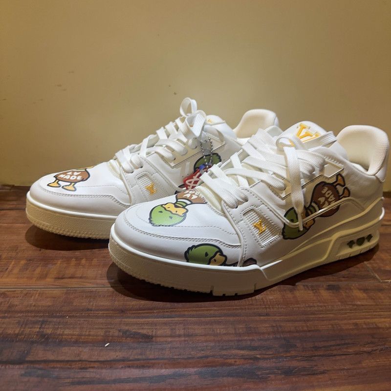 Louis Vuitton Nigo x Louis Vuitton White Trainer Sneakers -2508 Size US 8 / EU 41 - 1 Thumbnail