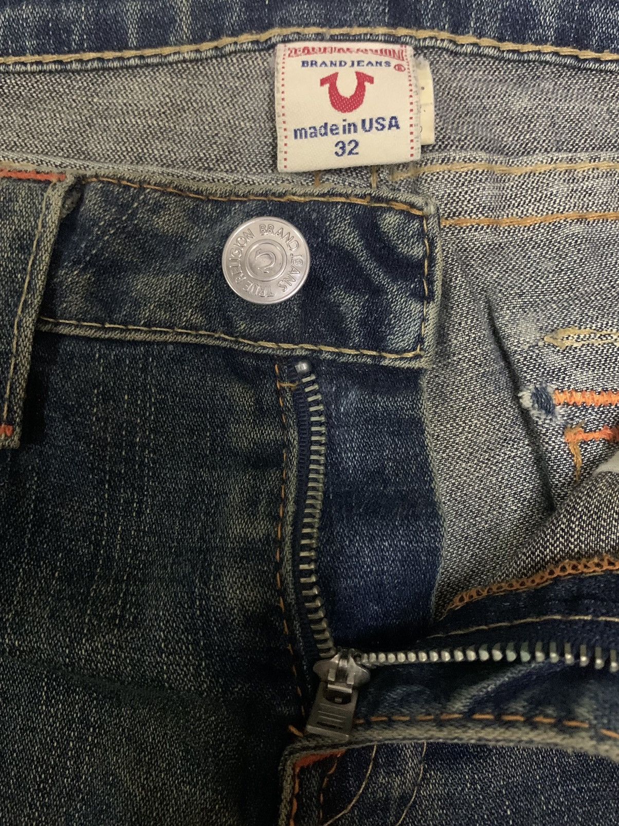 True Religion × Vintage 🔥Flare🔥 Vintage 90s True Religion Distress Bootcut Jeans Size US 34 / EU 50 - 4 Thumbnail