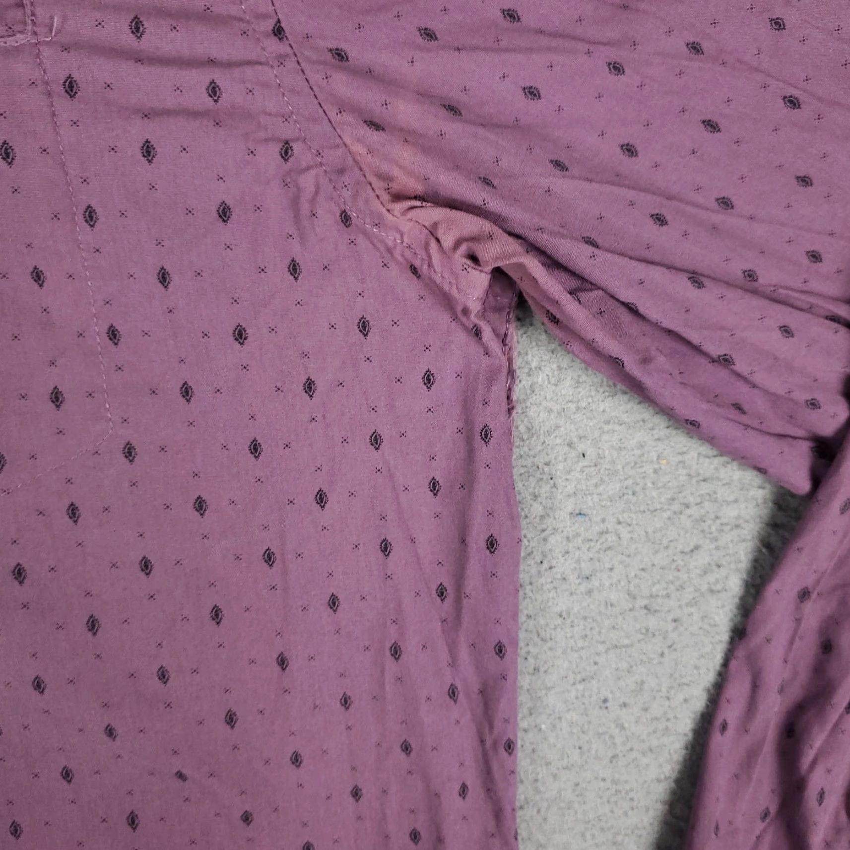 Vintage Level Ten Geometric Purple Button-Up Shirt Men's Long Sleeve Size L Casual All Seasons Size US L / EU 52-54 / 3 - 5 Thumbnail