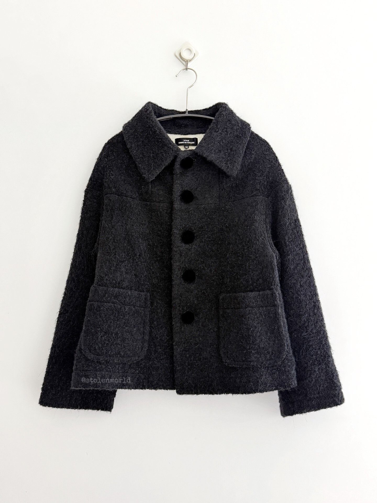 Comme des Garcons Comme des Garçons Black Plush Coat Size M / US 6-8 / IT 42-44 - 1 Thumbnail