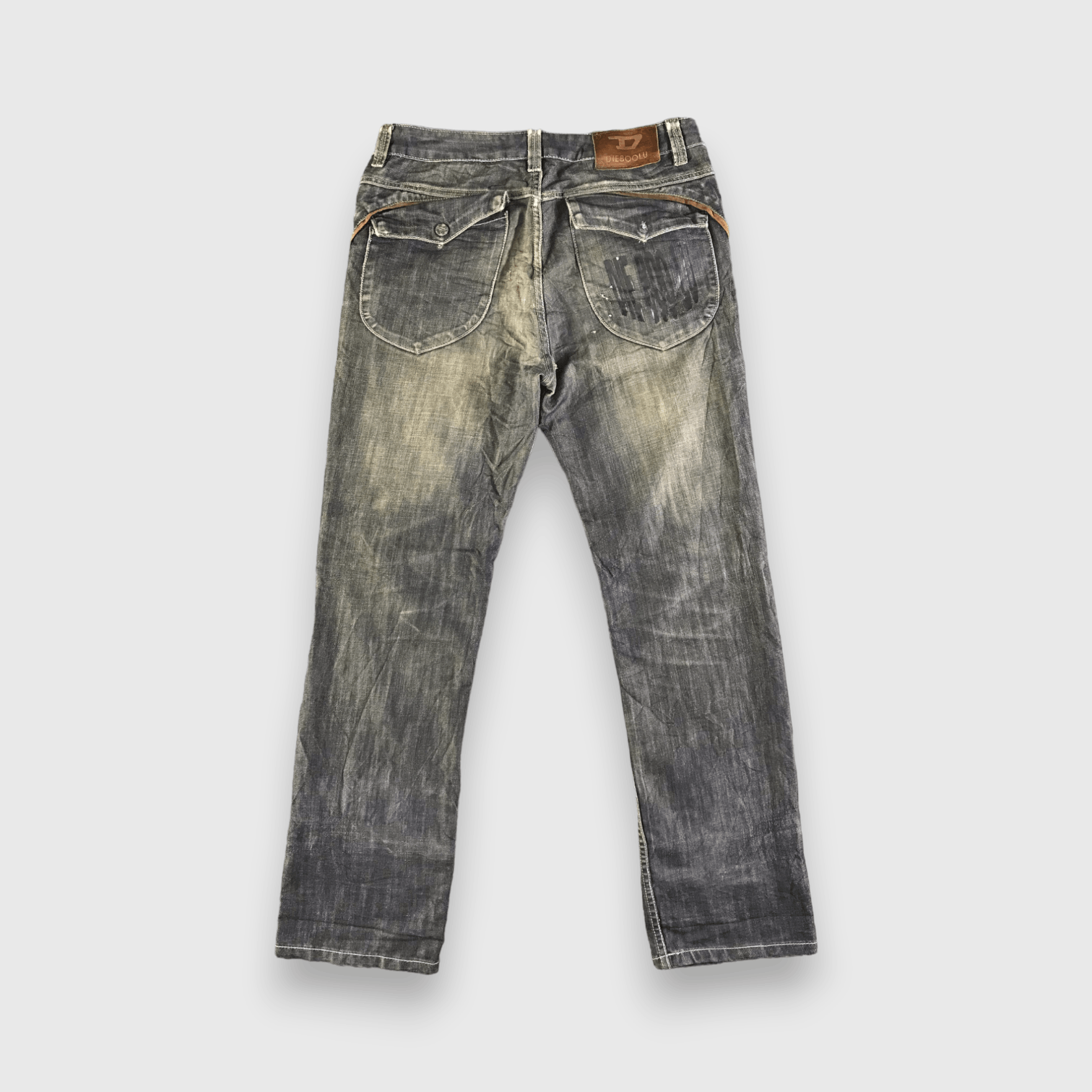 Japanese Brand Vintage Die Boo Lu Jeans-J4544 Size US 34 / EU 50 - 2 Thumbnail