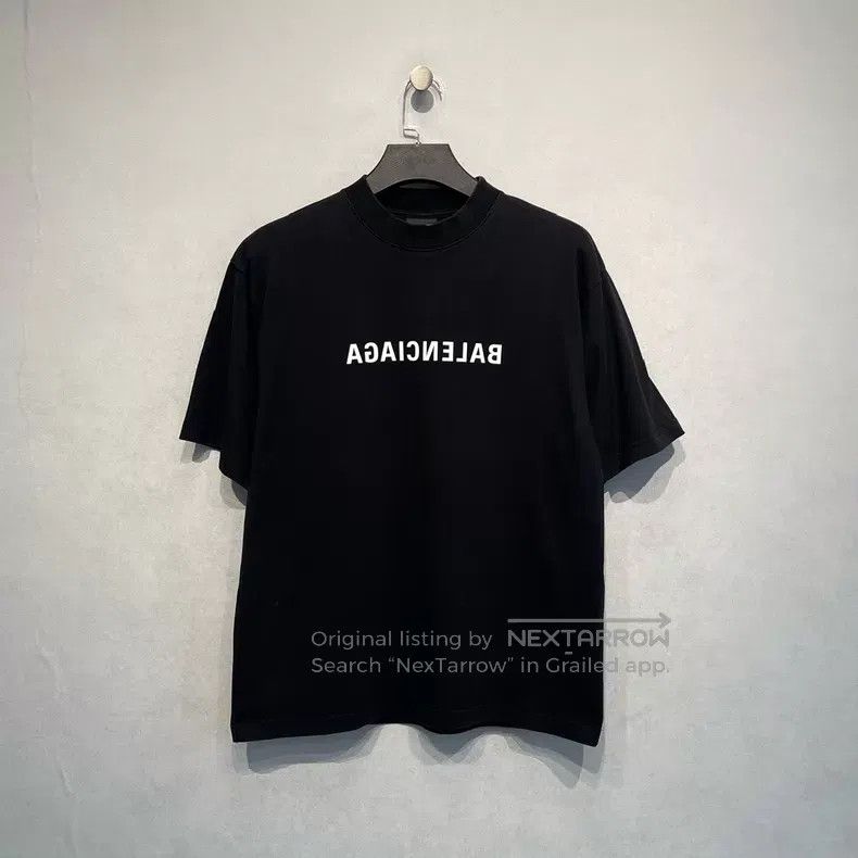 Balenciaga Balenciaga Black Short Sleeve T-Shirt with Logo Print Size US XS / EU 42 / 0 - 1 Thumbnail