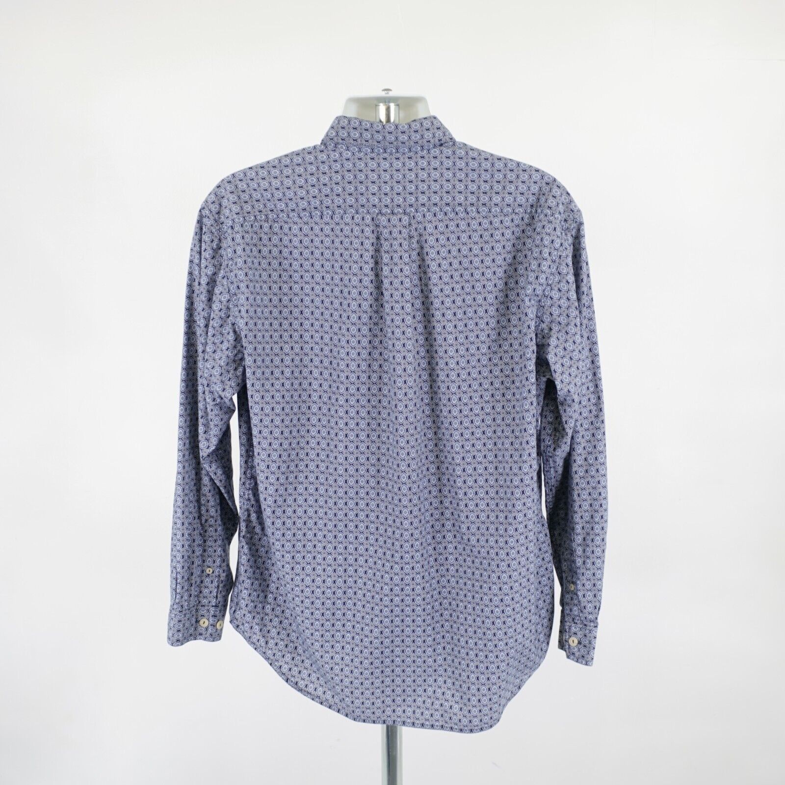 Eddie Bauer Eddie Bauer Geometric Floral Blue Large Pocket Collared Dres Size US L / EU 52-54 / 3 - 7 Thumbnail