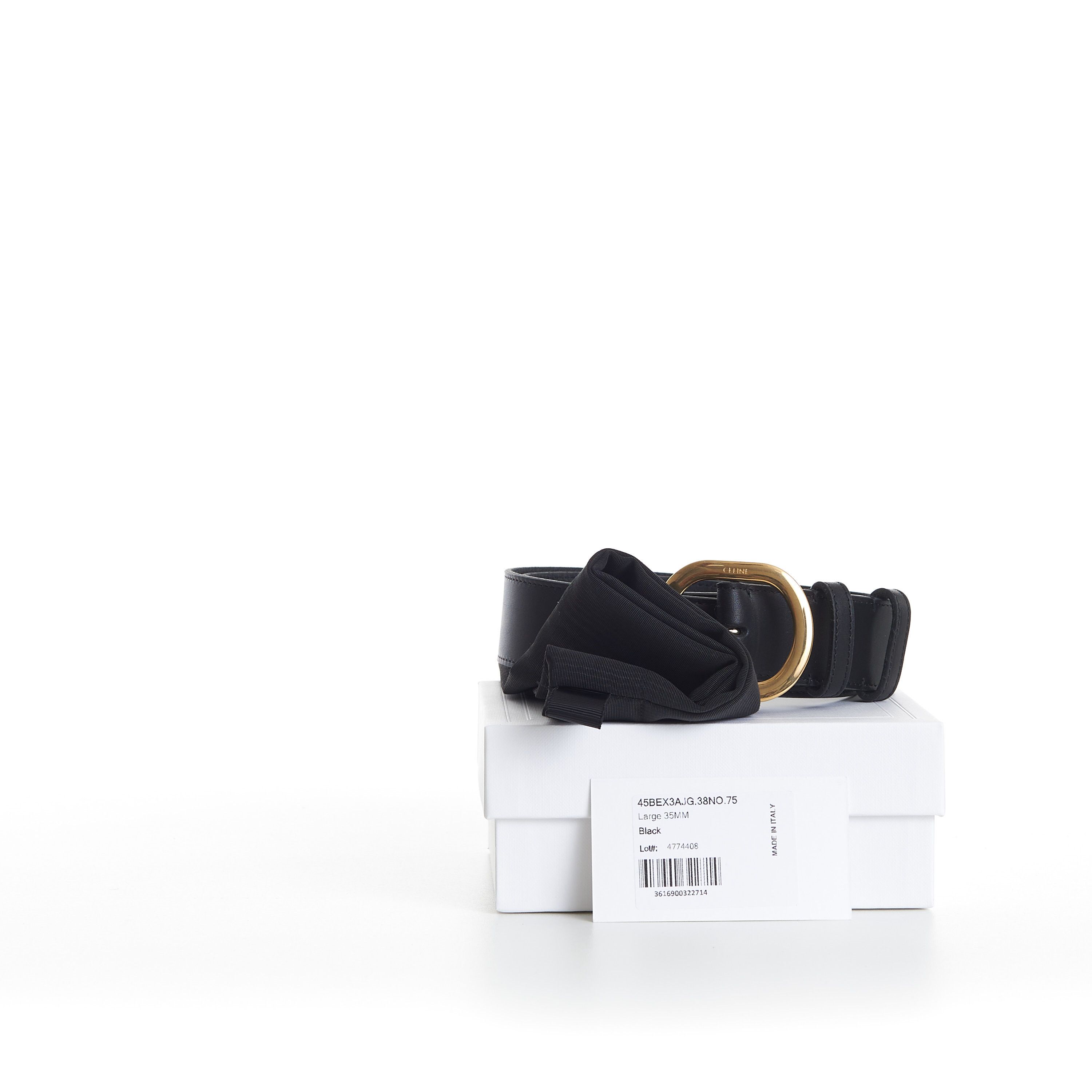Celine Black Leather Large Lulu Belt - Vintage Calfskin Size80 Size ONE SIZE - 5 Thumbnail