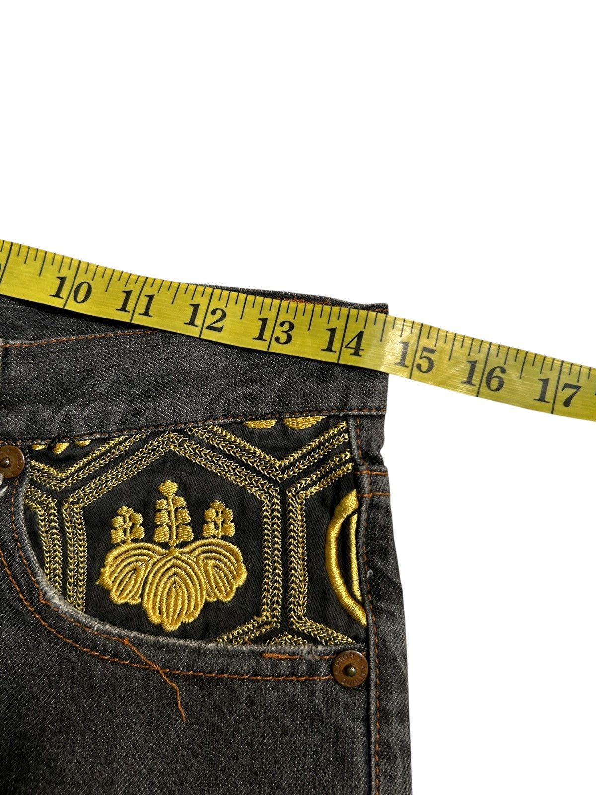 Japanese Brand Karakuri Tamshii Inspired Multi Pocket Denim Jeans Rare Size US 29 - 13 Thumbnail
