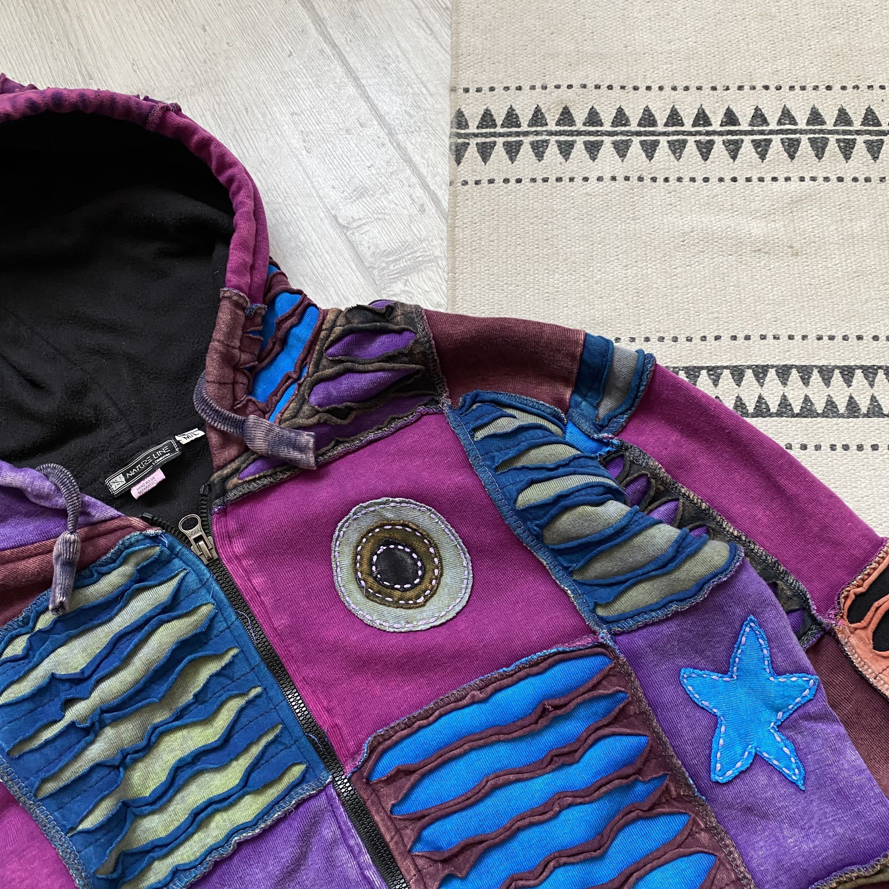Japanese Brand Avant-Garde Patchwork Zip Hoodie Nepal Japan Style Y2k Size M / US 6-8 / IT 42-44 - 4 Thumbnail