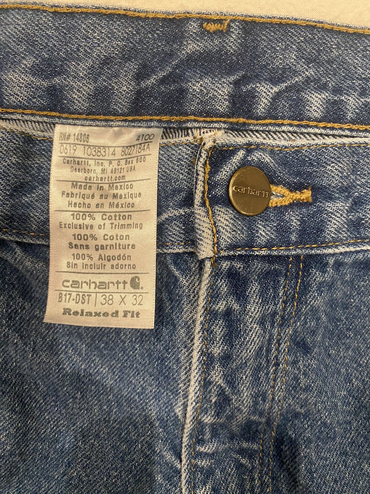 Carhartt Vintage Carhartt Blue Jeans 38 x 32 Relaxed Fit Size US 38 / EU 54 - 6 Thumbnail