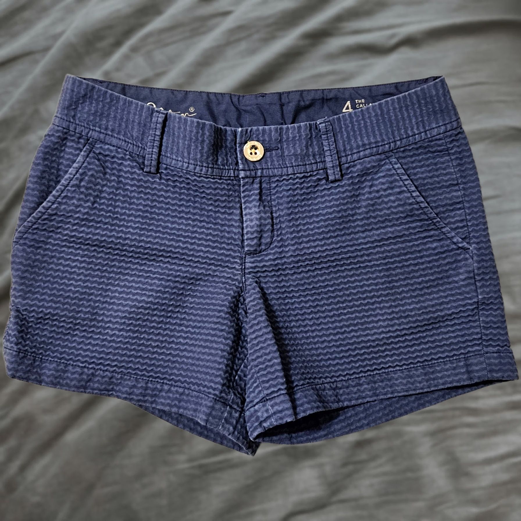 Lilly Pulitzer Lilly Pulitzer Callahan Shorts Women's Size 4 Blue Cotton Size 27" / US 4 / IT 40 - 1 Thumbnail