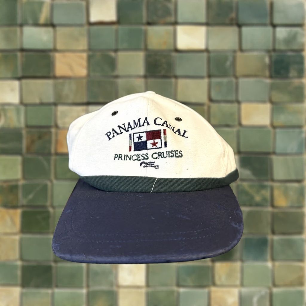 Vintage VINTAGE Panama Canal Hat Adjustable Gear For Sports Blue One Size Mens Size ONE SIZE - 1 Thumbnail