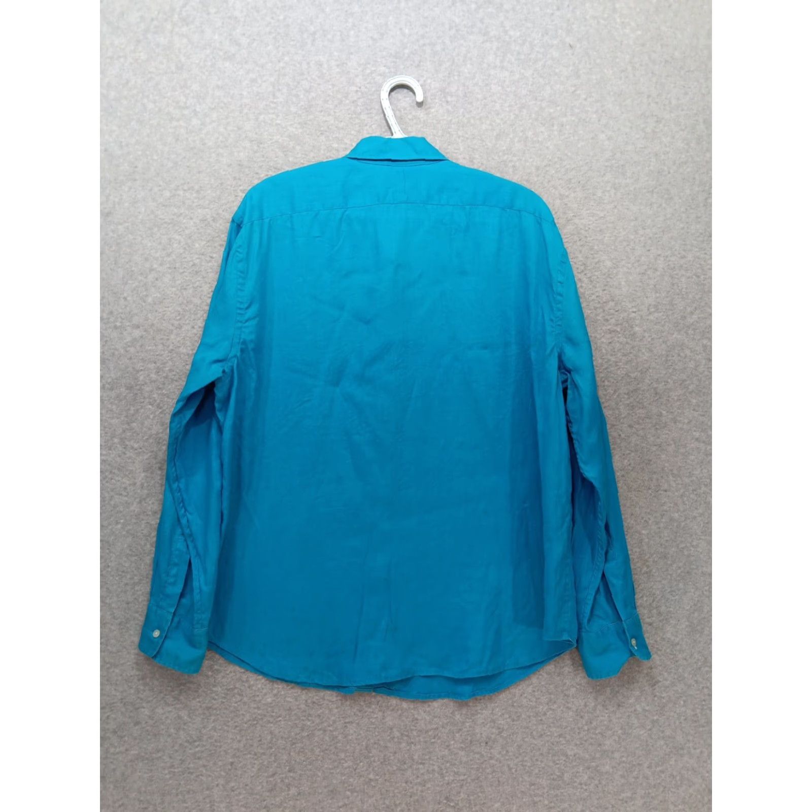 Ralph Lauren Lauren Ralph Lauren Shirt Women's XL Teal 100% Linen Long Sleeve Button Up Size XL / US 12-14 / IT 48-50 - 4 Thumbnail