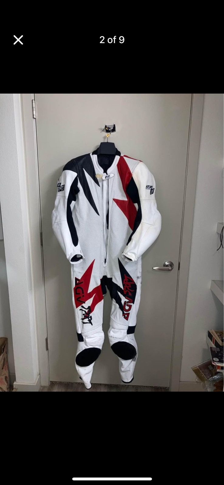 Vintage Premium one-piece motorcycle racing suit from AGVSPORT Size US 38 / EU 54 - 1 Thumbnail