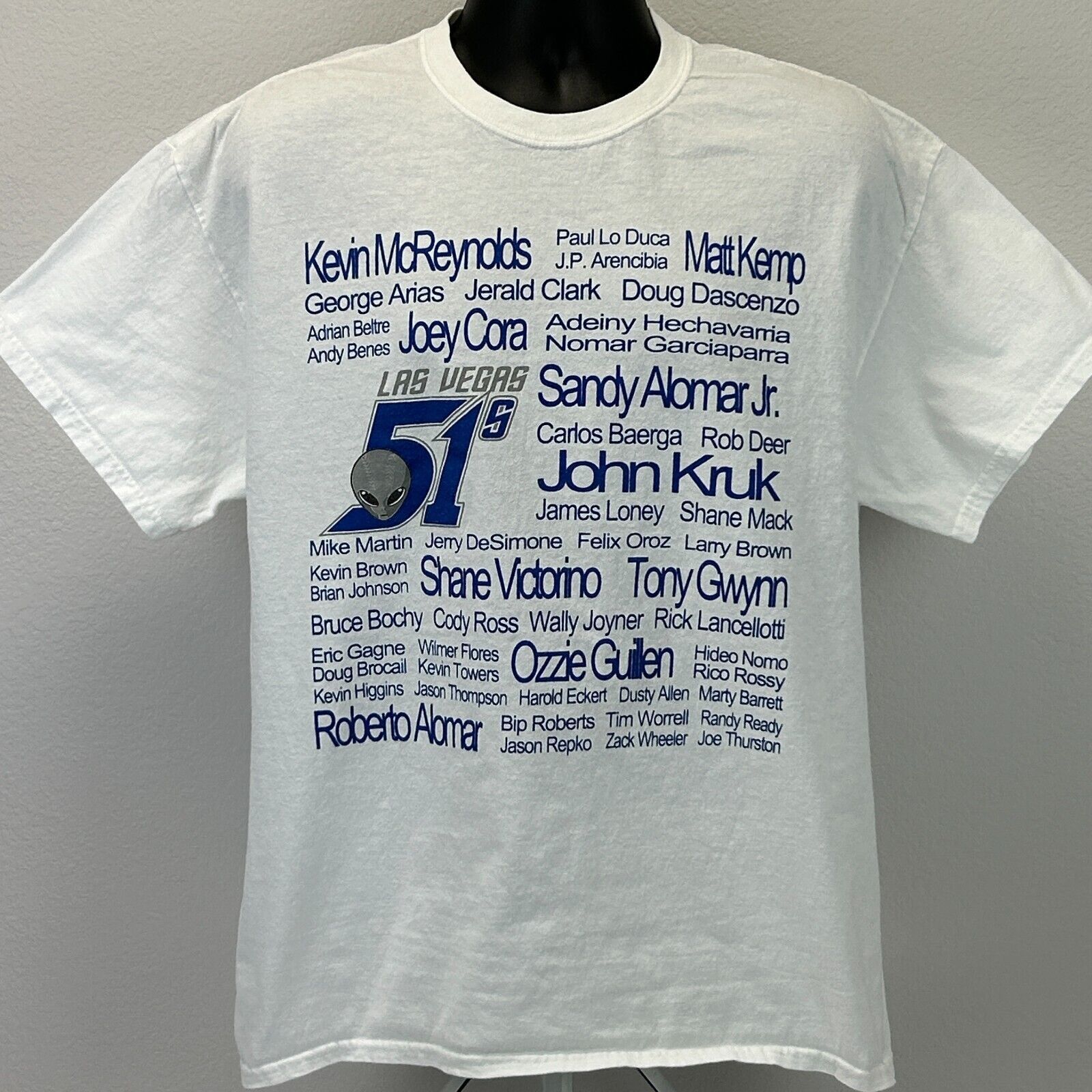 Gildan Las Vegas 51s T Shirt MiLB Aviators Stars Baseball White XL Size US XL / EU 56 / 4 - 2 Thumbnail