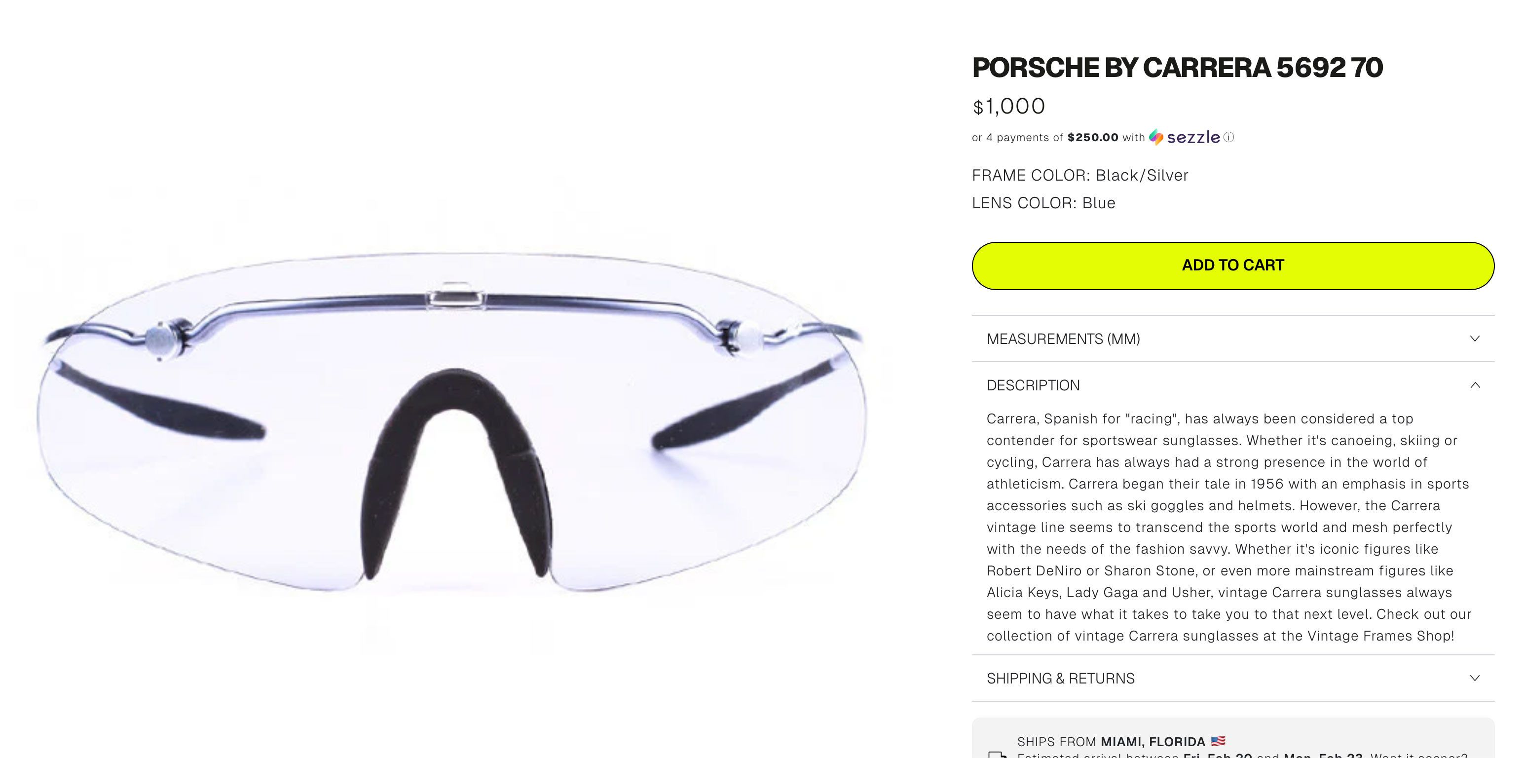 Porsche Design Porsche Design By Carrera Foldable Sports Shield Sunglasses Size ONE SIZE - 10 Thumbnail