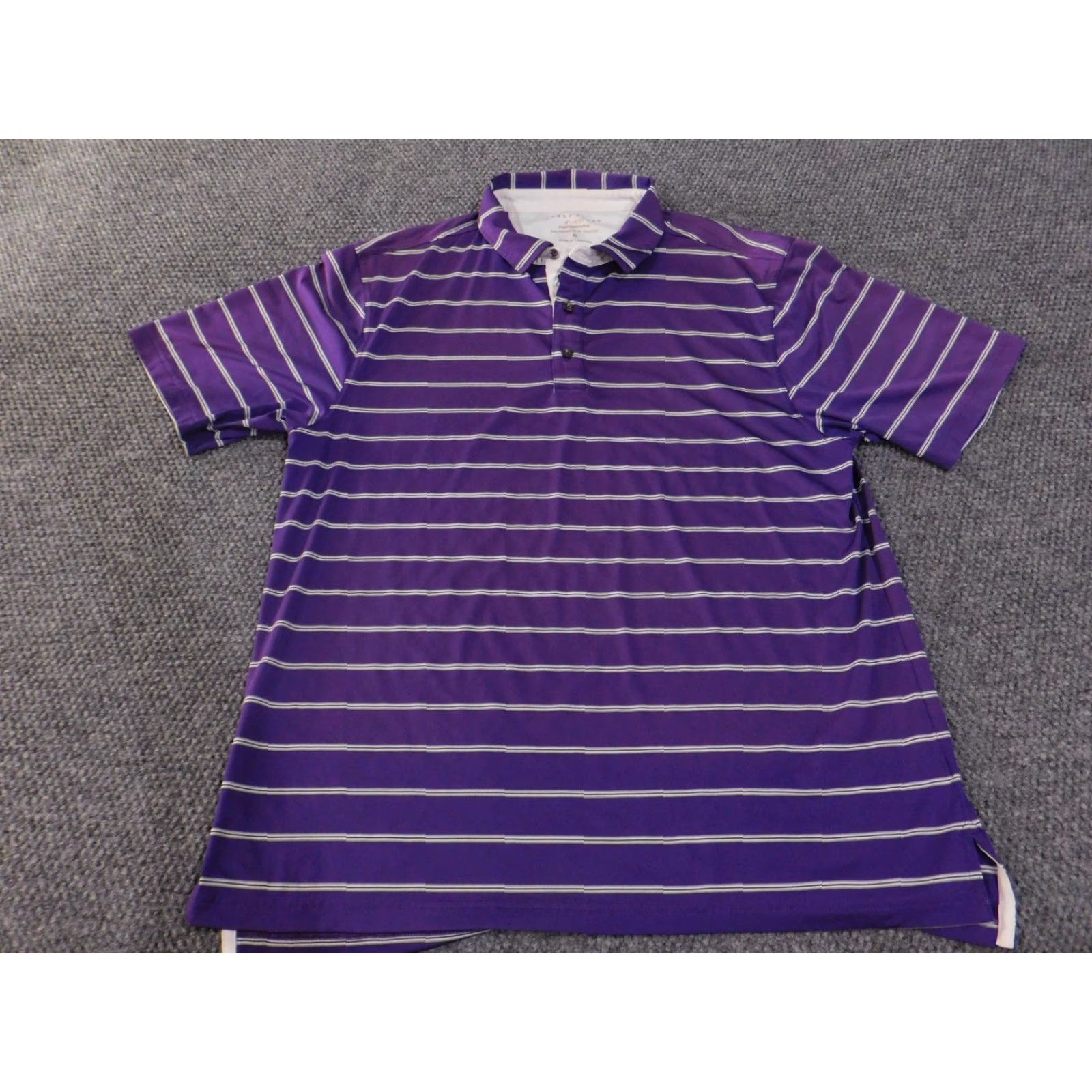 Vintage Bobby Jones Polo Shirt Mens XL Purple Striped Lightweight Performance Golf Breathable Moisture Wicking Classic Short Sleeve Size US XL / EU 56 / 4 - 3 Thumbnail