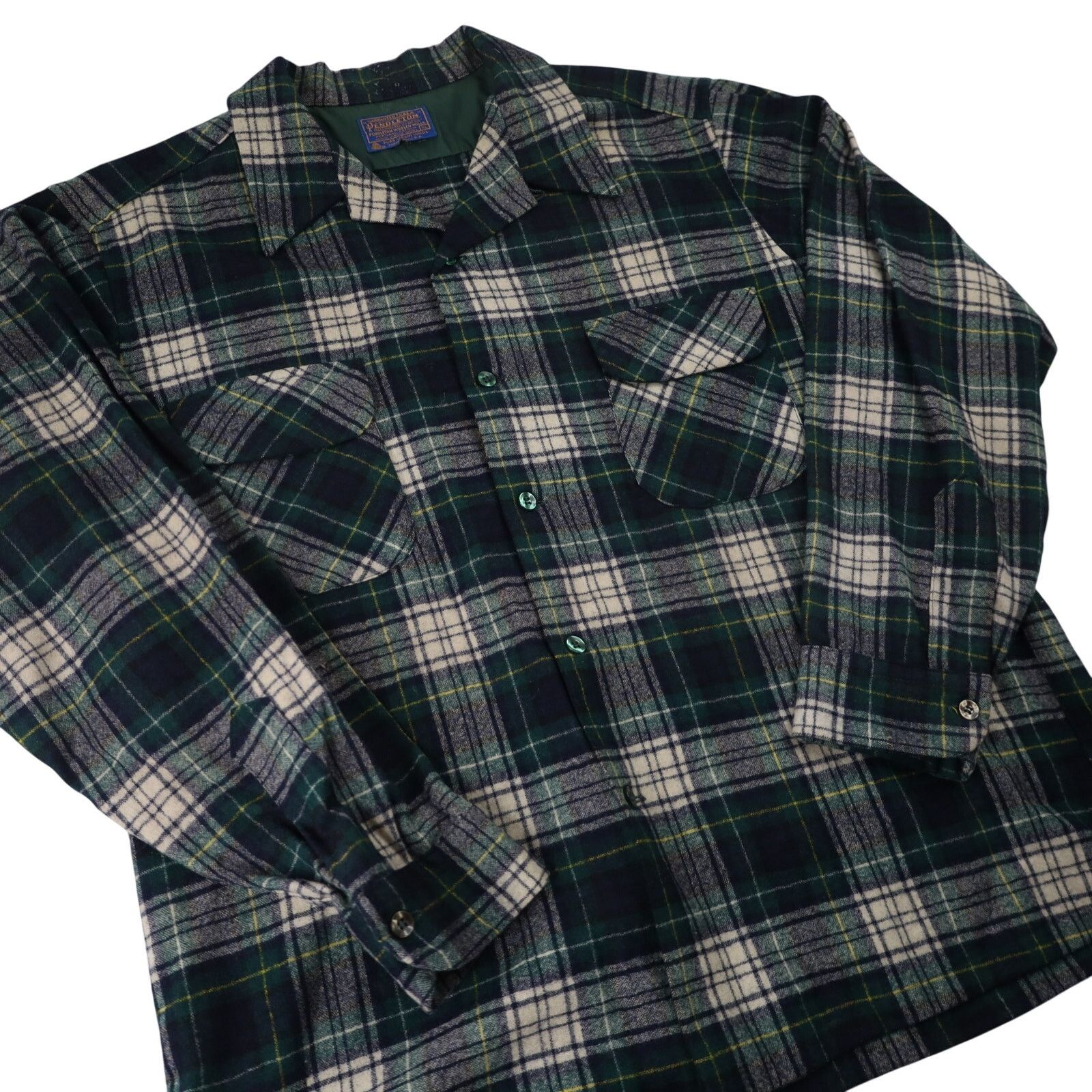 Pendleton × Vintage Vintage Pendleton Loop Collar Wool Flannel Plaid Shirt Size US XL / EU 56 / 4 - 3 Thumbnail