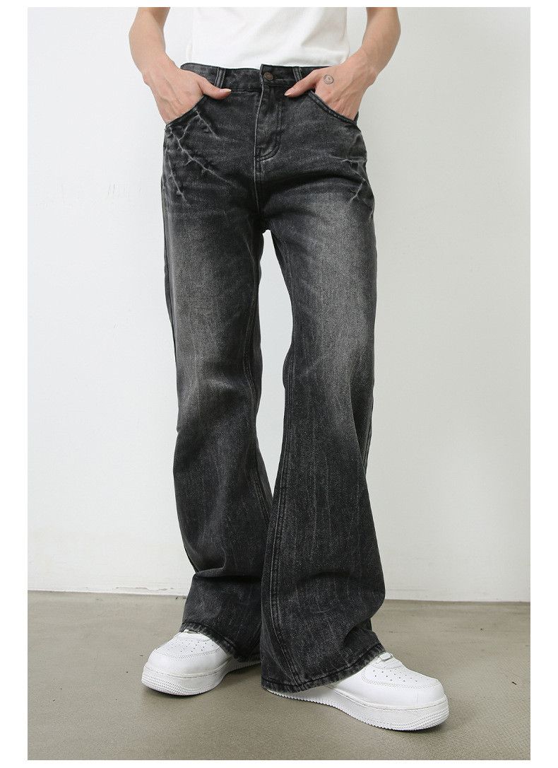 Vintage American lightning pattern men's cleanfit flared jeans Size US 34 / EU 50 - 2 Thumbnail