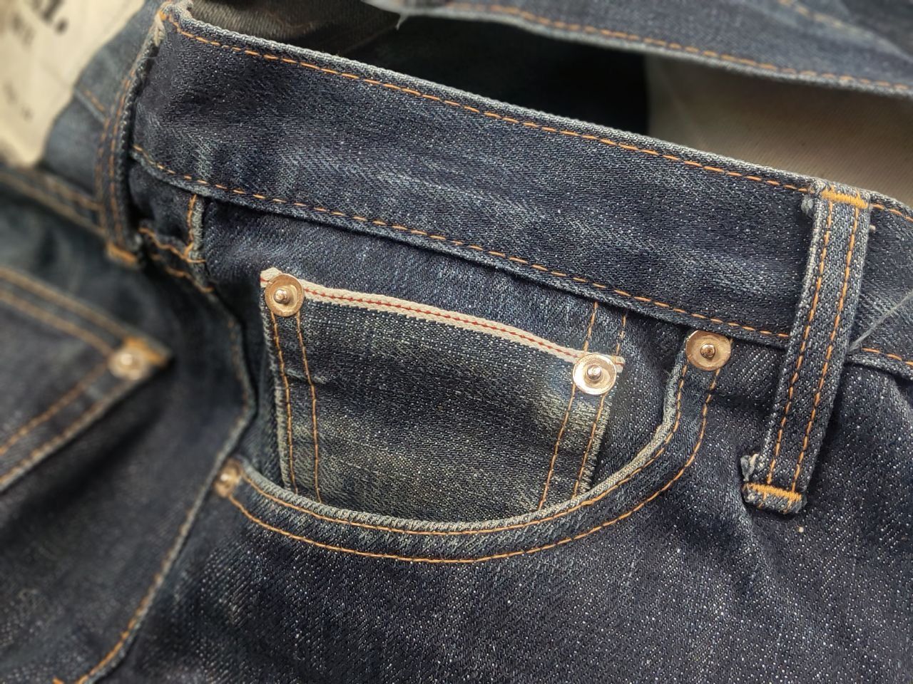 Japanese Brand Vintage D.H. Tribute Japanese Selvedge Faded Denim Jeans Size US 32 / EU 48 - 15 Thumbnail