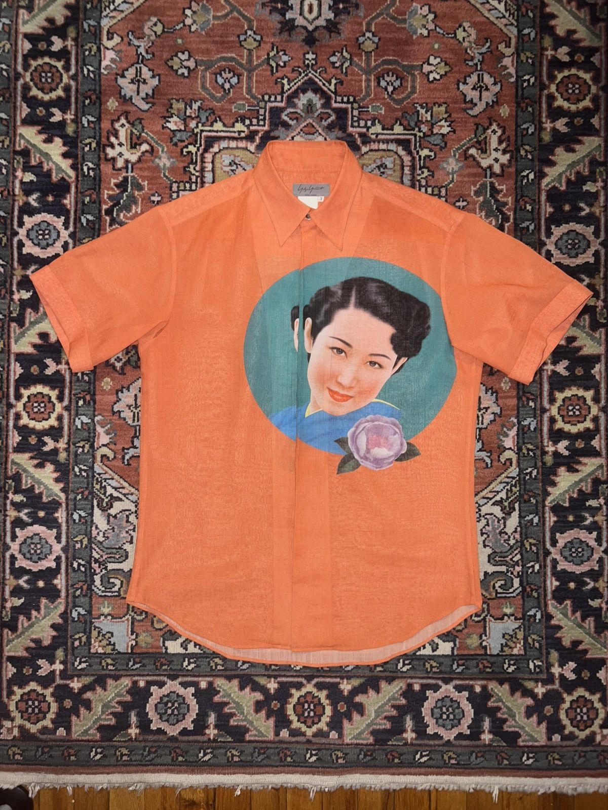 Yohji Yamamoto Yohji Yamamoto Pour Homme SS02 Saeko Portrait Button Up Size US L / EU 52-54 / 3 - 1 Thumbnail