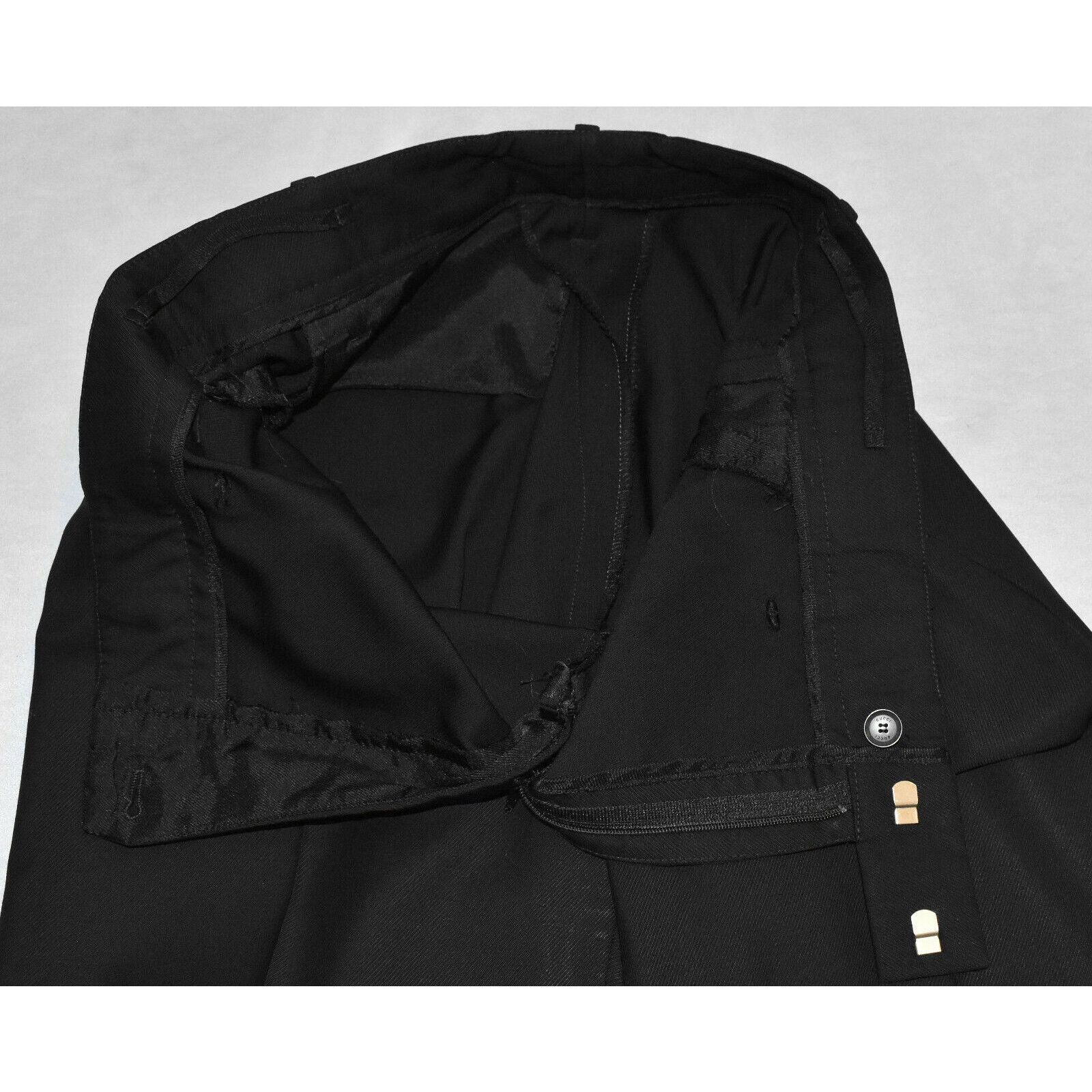 Gucci B2 GUCCI Black Wool Faux Slash Pocket Straight Pants Size 40 Size 27" / US 4 / IT 40 - 5 Thumbnail