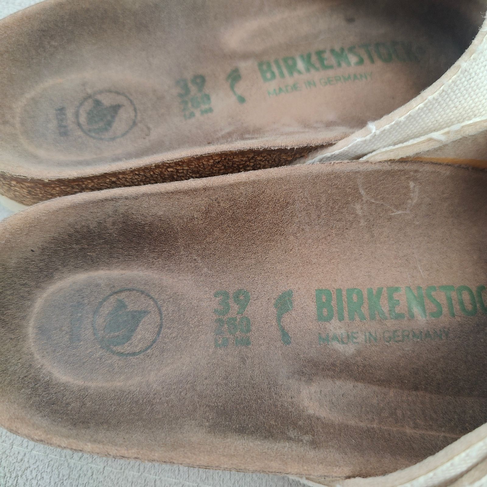 Birkenstock Birkenstock Sienna Canvas Slide Sandals 39 Womens 8 White Size US 8 / IT 38 - 6 Thumbnail