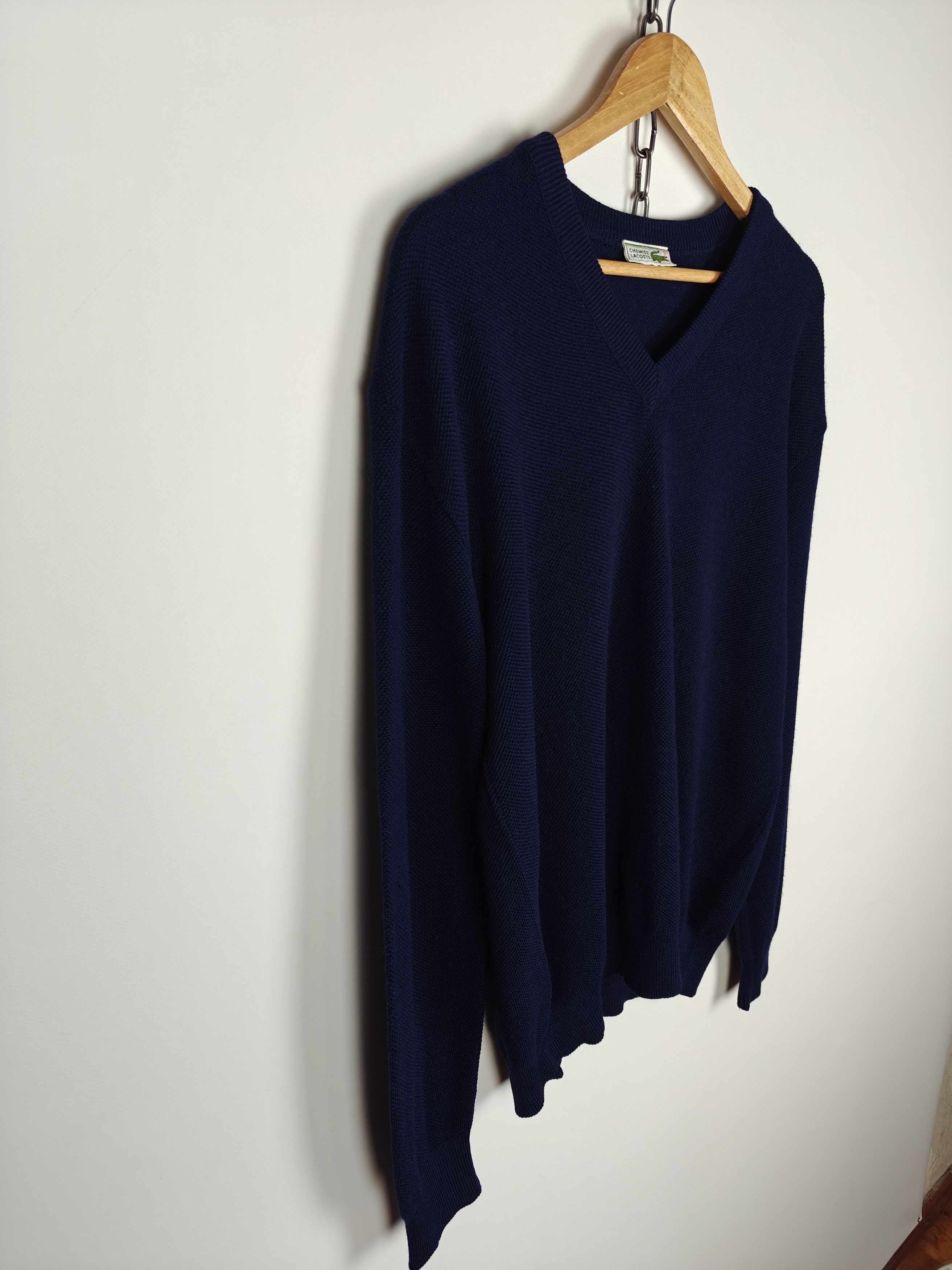 Lacoste Chemise Lacoste VTG Sweater France Pullover Blue XL Size US XL / EU 56 / 4 - 4 Thumbnail