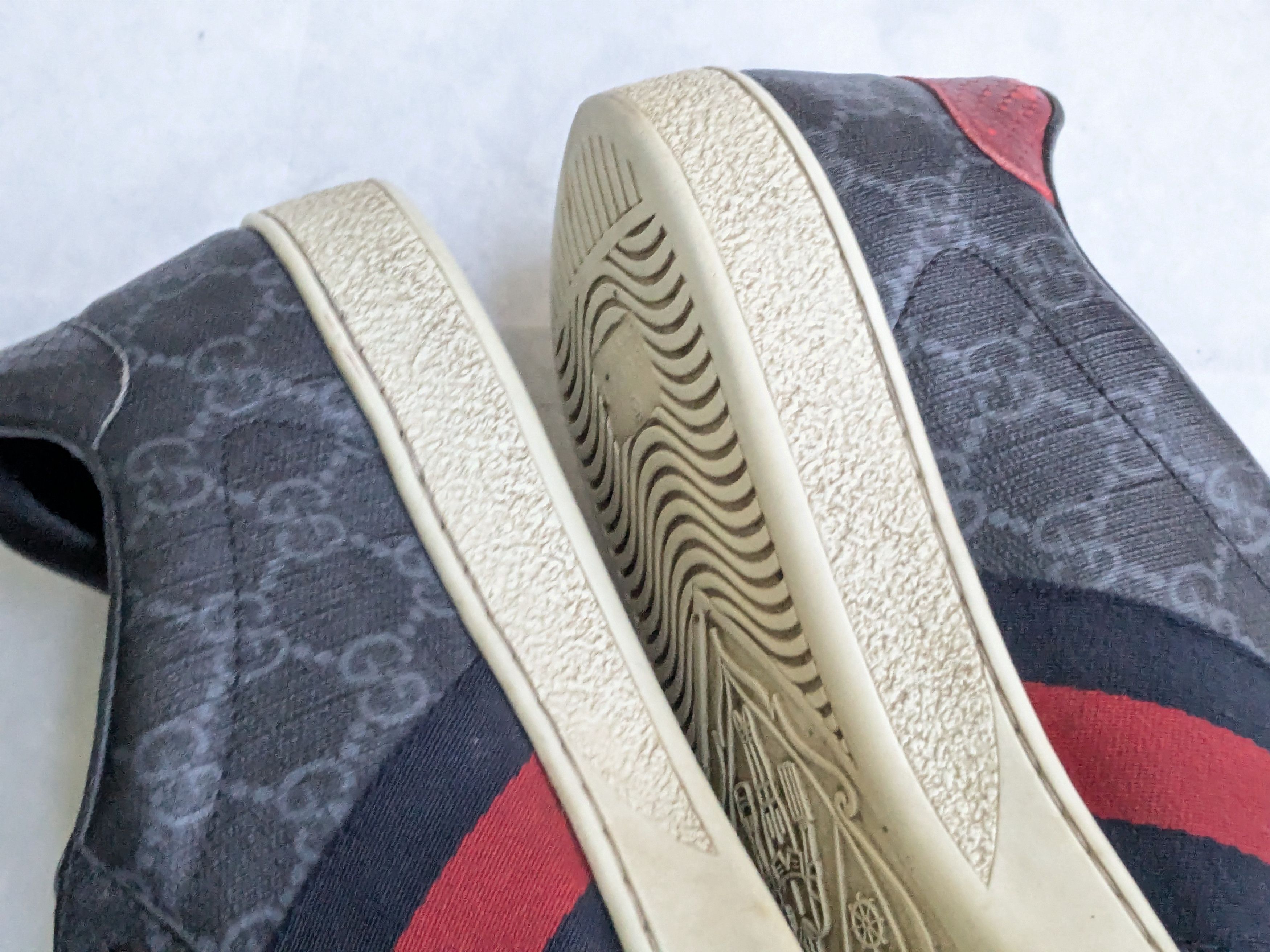 Gucci Gucci Ace GG Monogram Sneakers Black 9 Logo Size US 9 / EU 42 - 13 Thumbnail