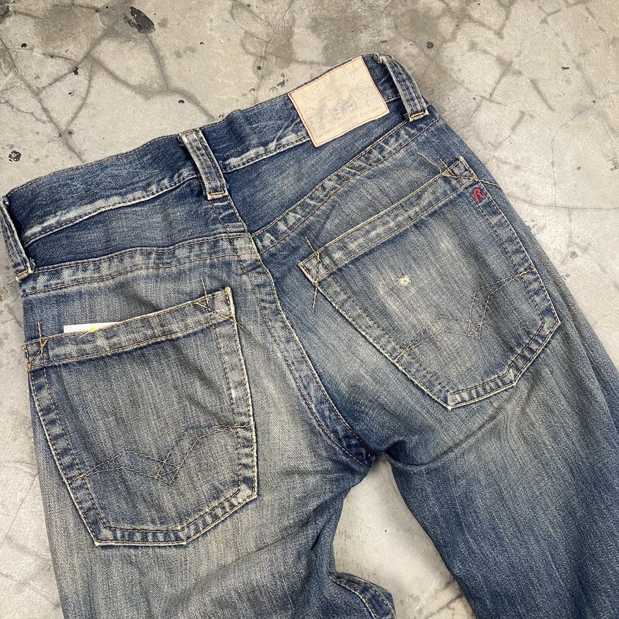 Replay × Vintage y2k Replay Distressed Rugged Wide Jeans Size US 31 - 6 Thumbnail