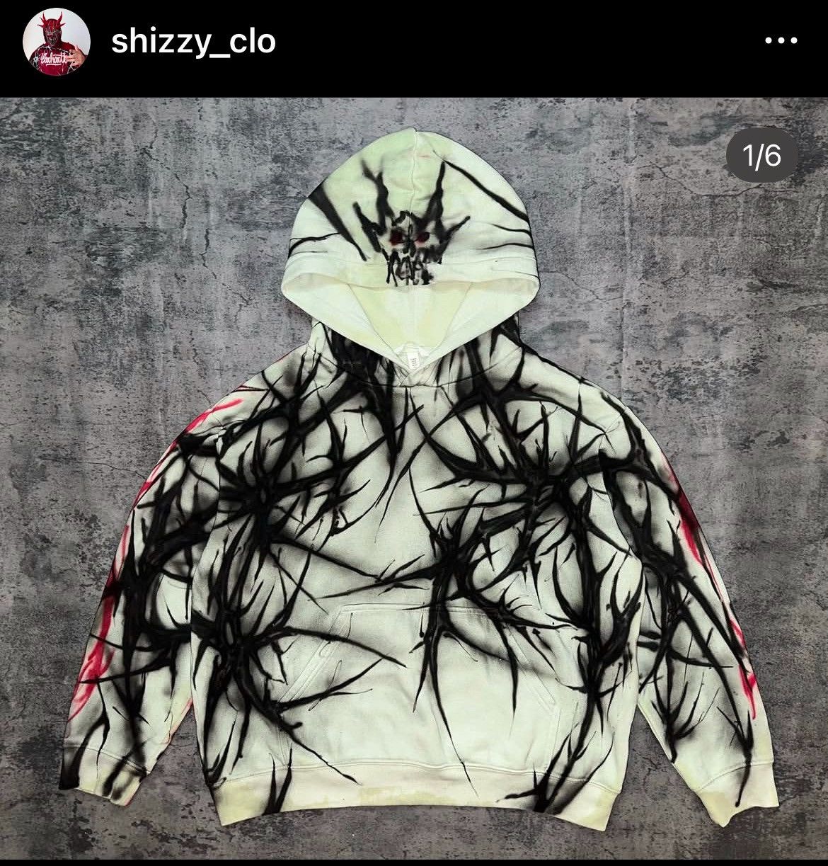 Japanese Brand SHIZZY_CLO 1 of 1 spray paint hoodie Size US L / EU 52-54 / 3 - 3 Thumbnail