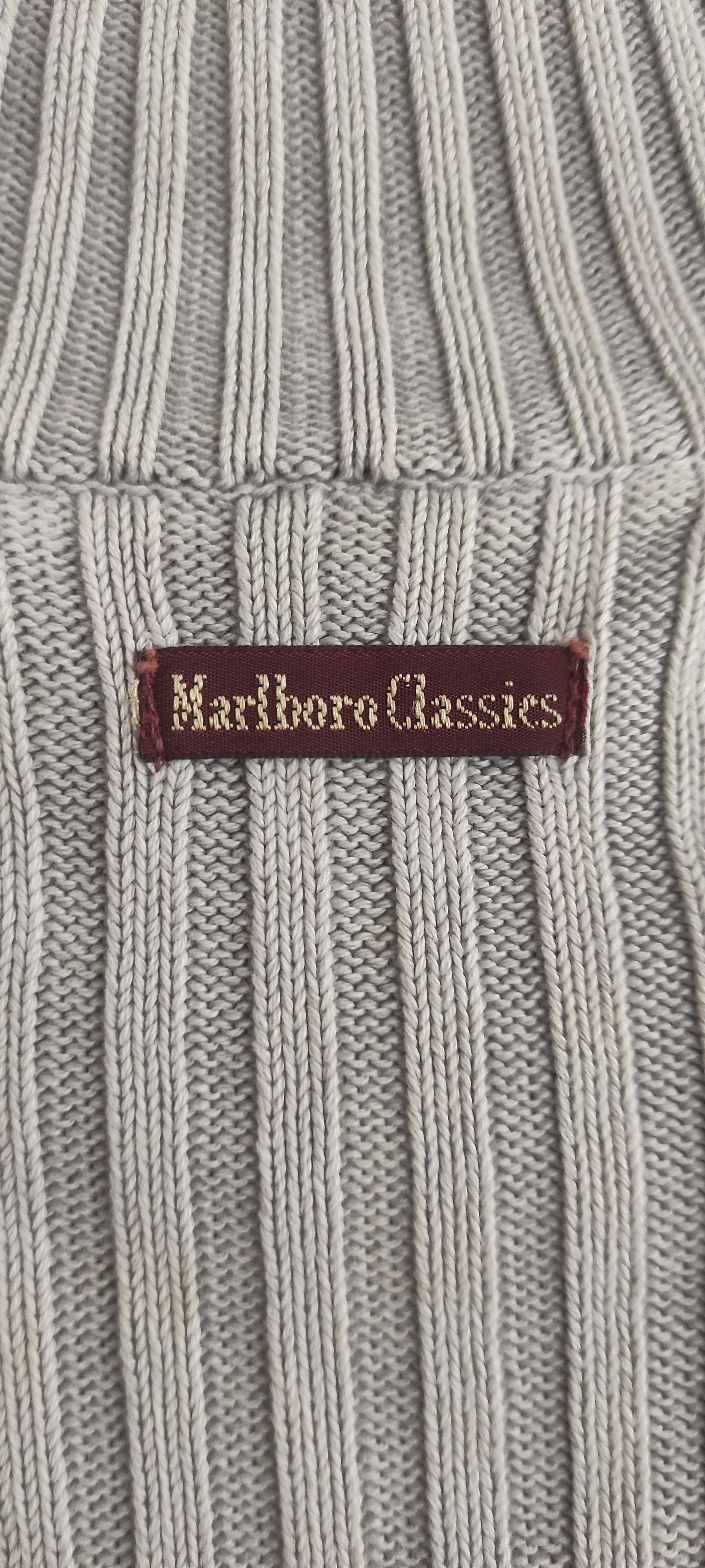 Marlboro Marlboro Classic Y2K Knit Rib Striped Zip Up Sweater Size US M / EU 48-50 / 2 - 4 Thumbnail