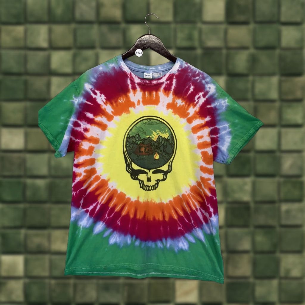 Gildan VINTAGE 90s Greatful Dead Steal Your Face-CJ Camp Mens Tie Dyed Large Shirt-8133 Size US L / EU 52-54 / 3 - 1 Thumbnail