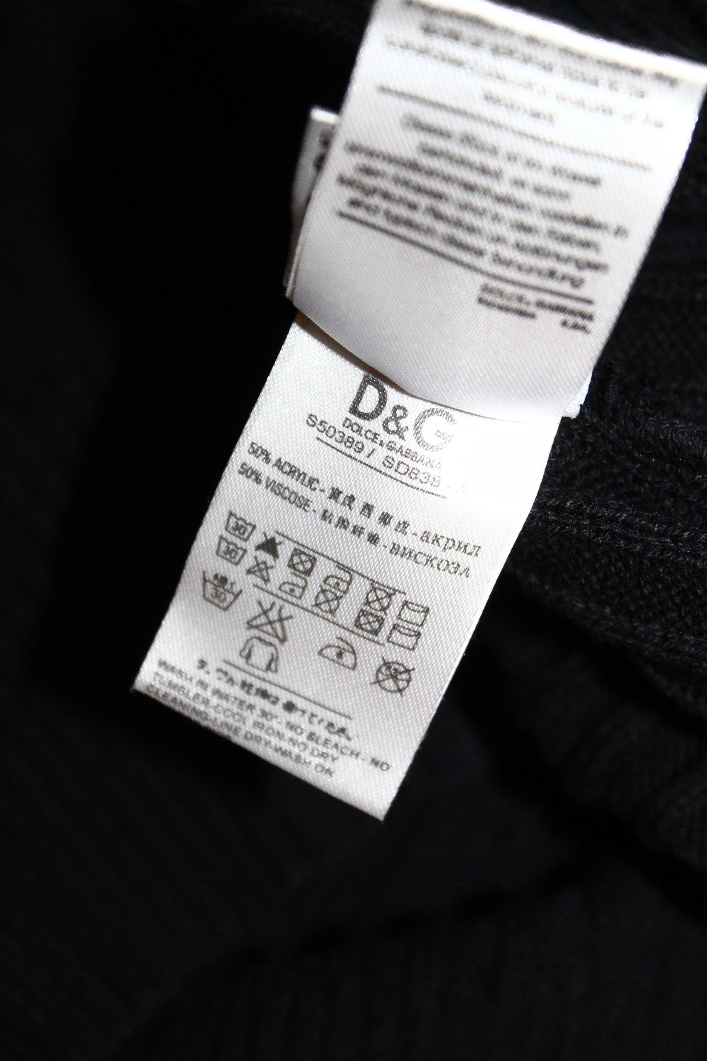 Dolce & Gabbana Dolce & Gabbana Cable Knit Acrylic Viscose Shawl Cardigan Size US L / EU 52-54 / 3 - 10 Thumbnail
