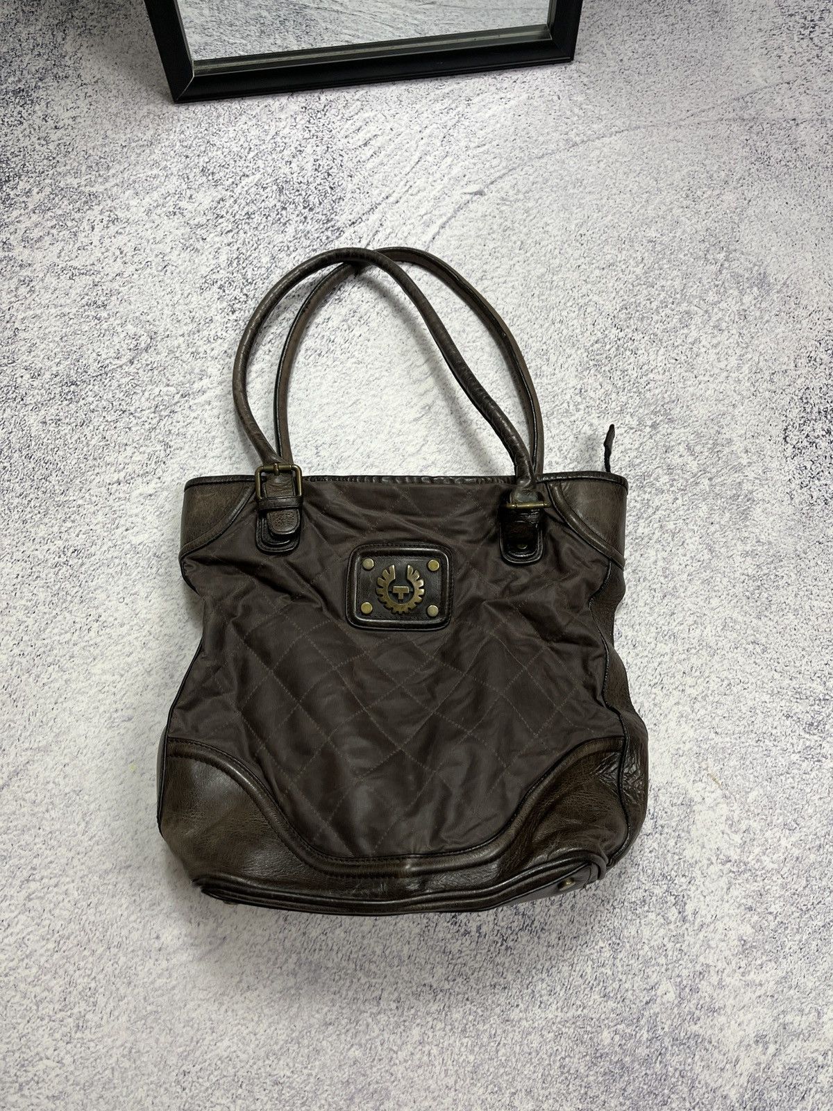 Belstaff × Vintage Vintage Belstaff Audrey Shoulder Bag Waxed Leather 90’s Size ONE SIZE - 1 Thumbnail