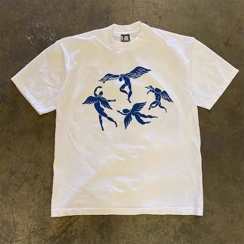 Japanese Brand × Vintage Street fashion angel print cotton t-shirt y2k Size US M / EU 48-50 / 2 - 2 Thumbnail